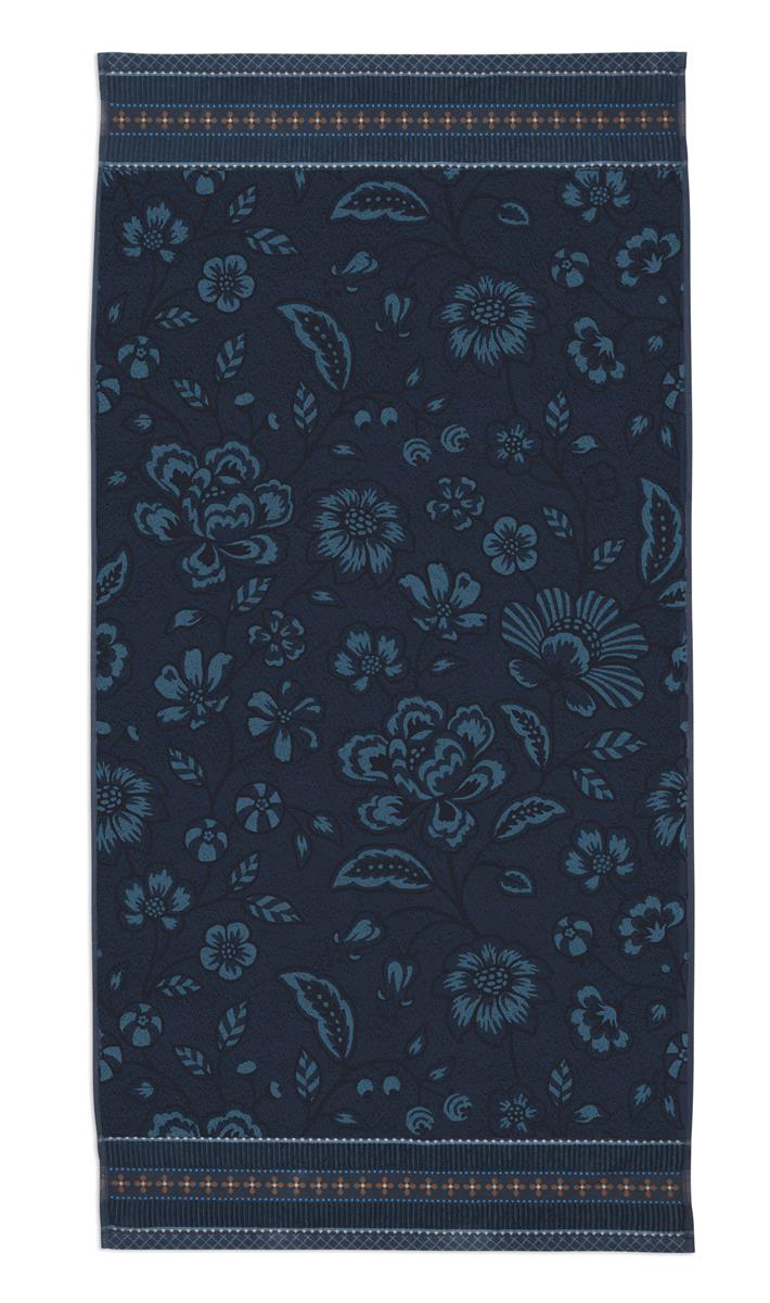 Pip Studio Duschtuch Jasmin Jacquard | Dunkelblau