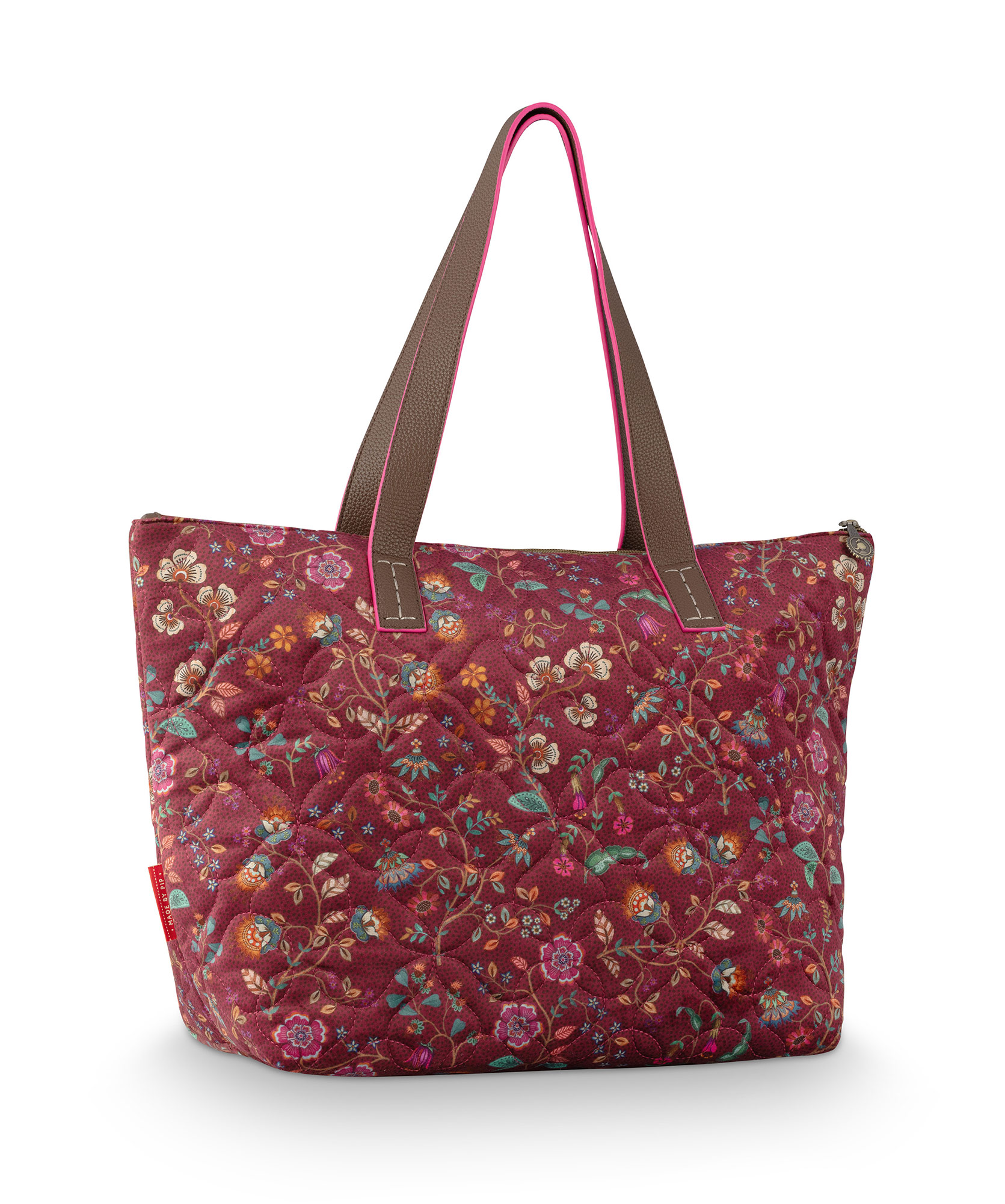 Pip Studio Tragetasche Tilda Flora Bangelore | dark pink