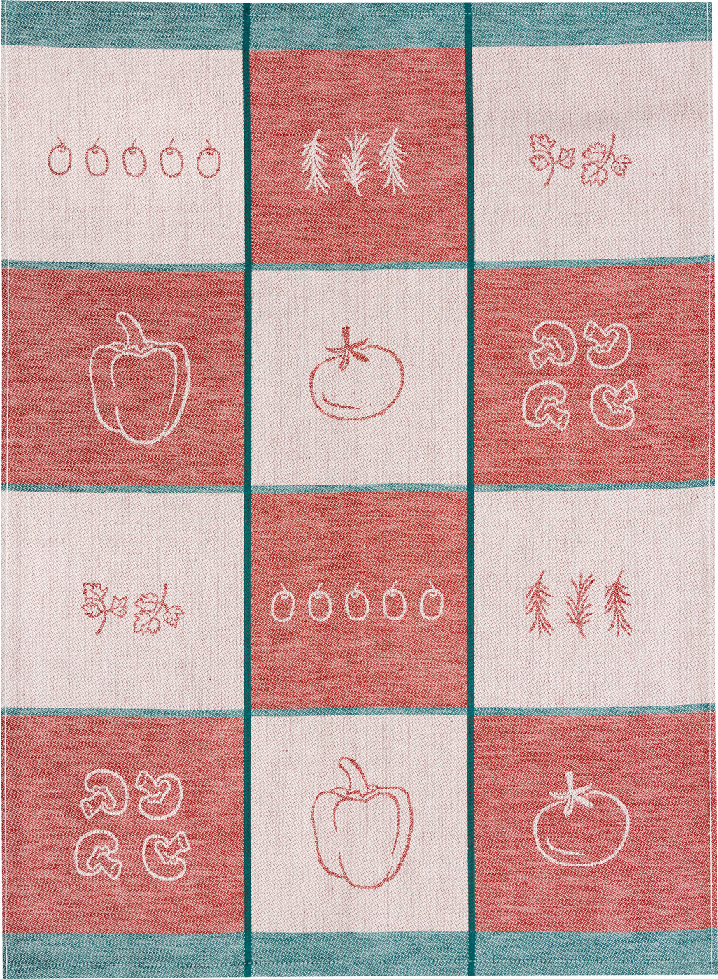 Kracht HL Küchentuch gewebt GEMÜSEKARO | 10 Rot