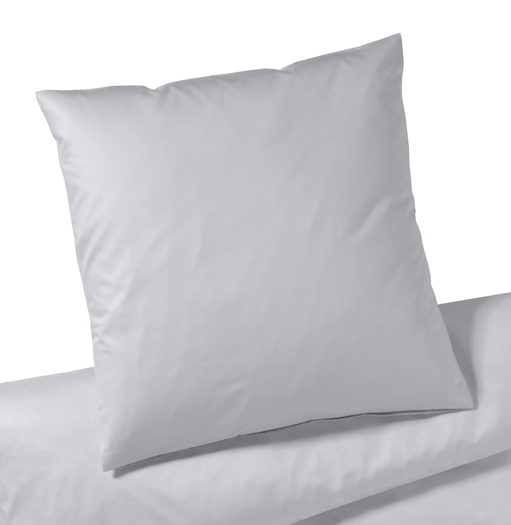 Elegante Mako Satin Kissenhülle  | 90 silber