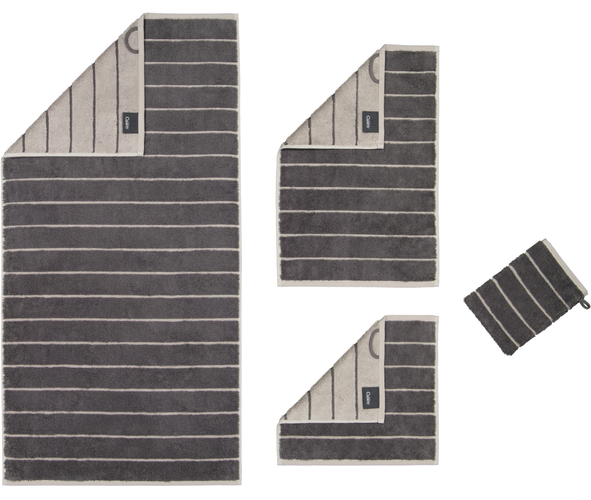 Cawö Handtuch Balance 6232 | 73 anthrazit