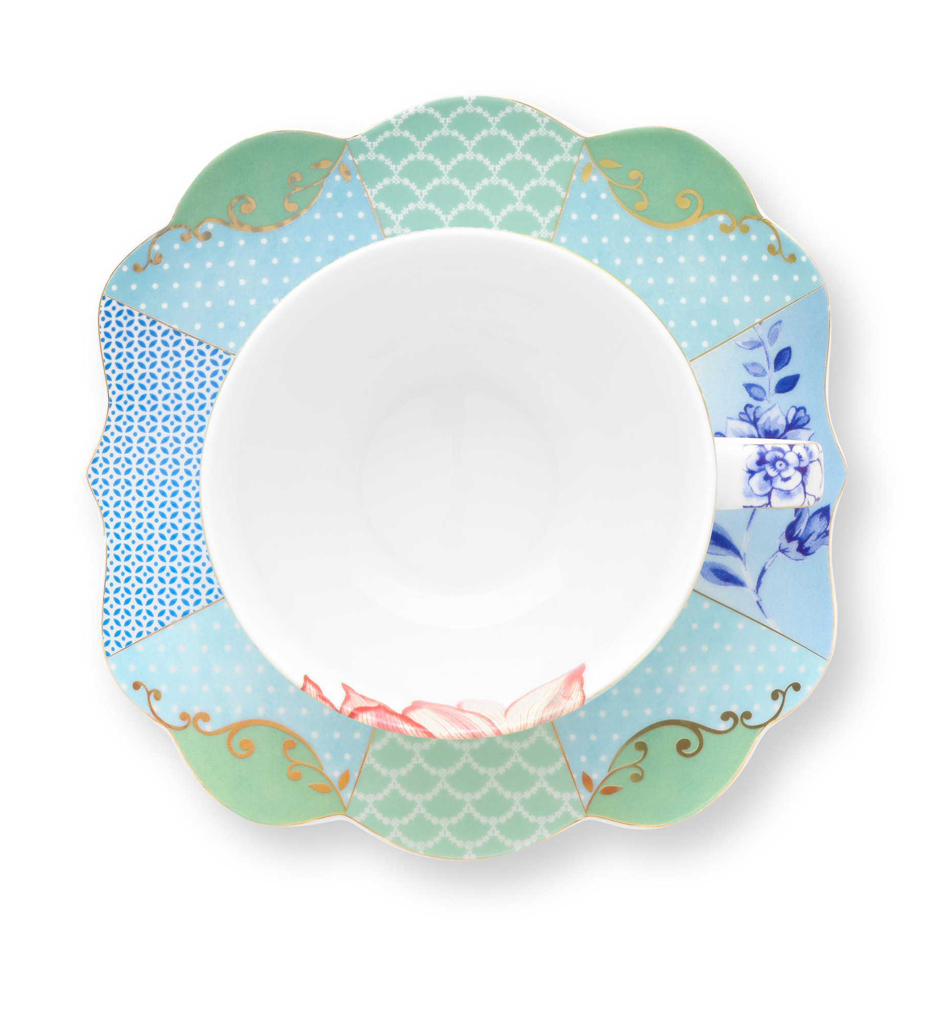 Pip Studio 2er Set Teetasse & Untertasse Royal | Flowers