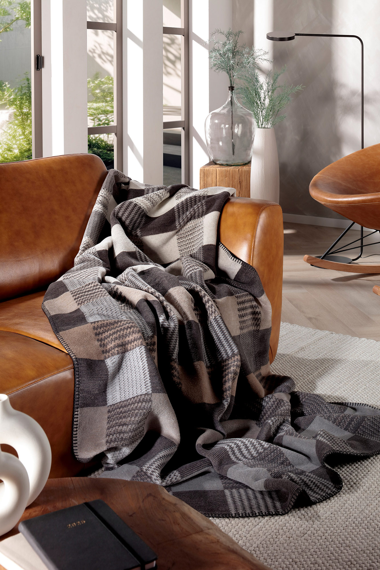 Biederlack Plaid / Decke Shadow Check