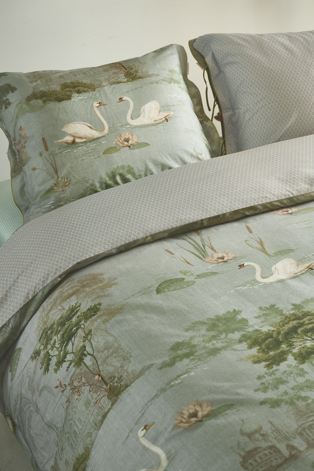Pip Studio Perkalbettwäsche Darjeeling Days | Grün