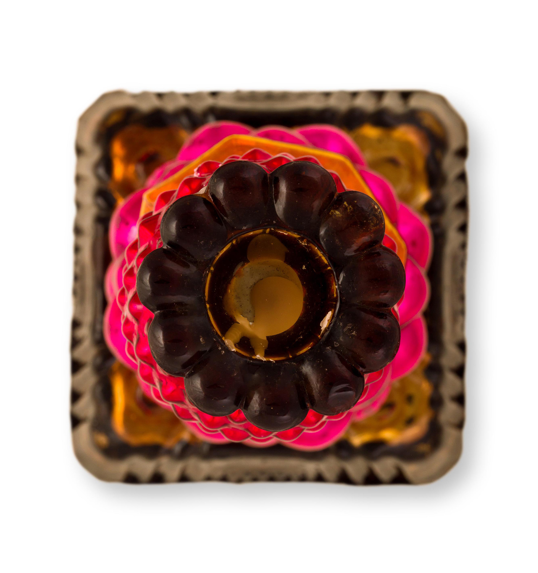 Pip Studio Glas-Kerzenhalter Love Birds | rot-gelb