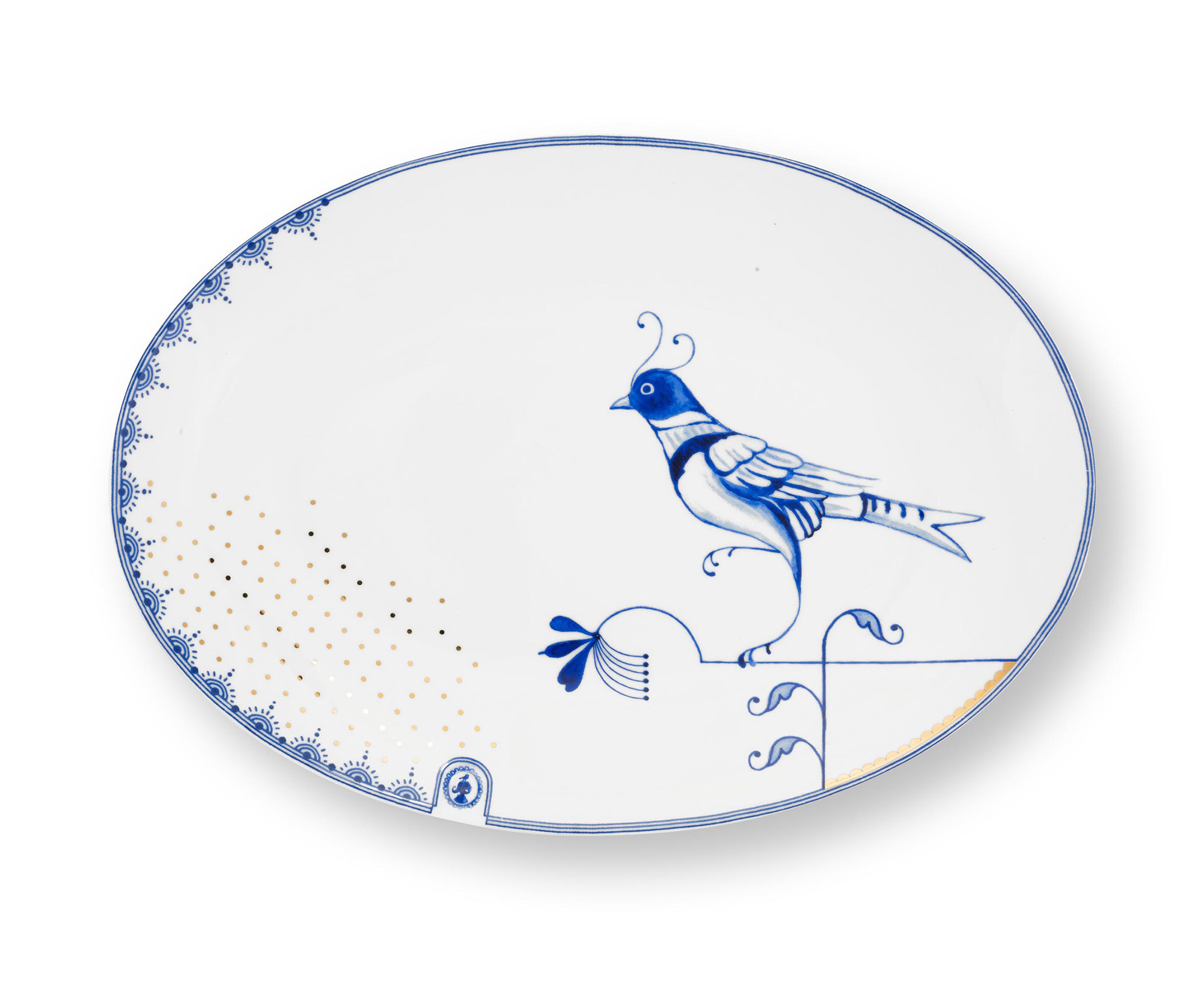 Pip Studio Servierteller oval gross Pip & The Blue Bird | we