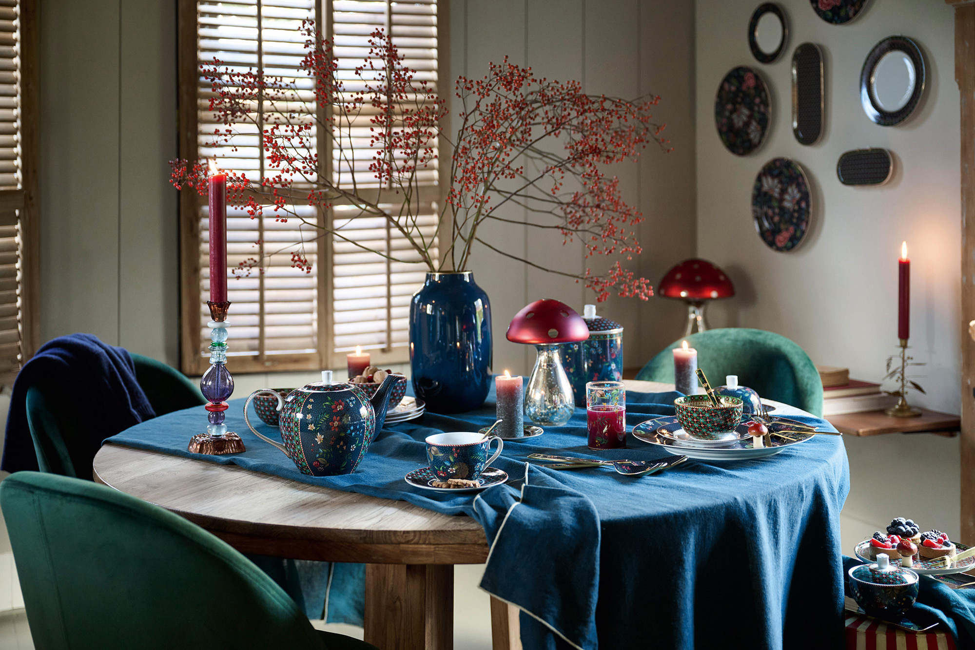 Pip Studio Tasse & Untertasse Berry Blues | blau