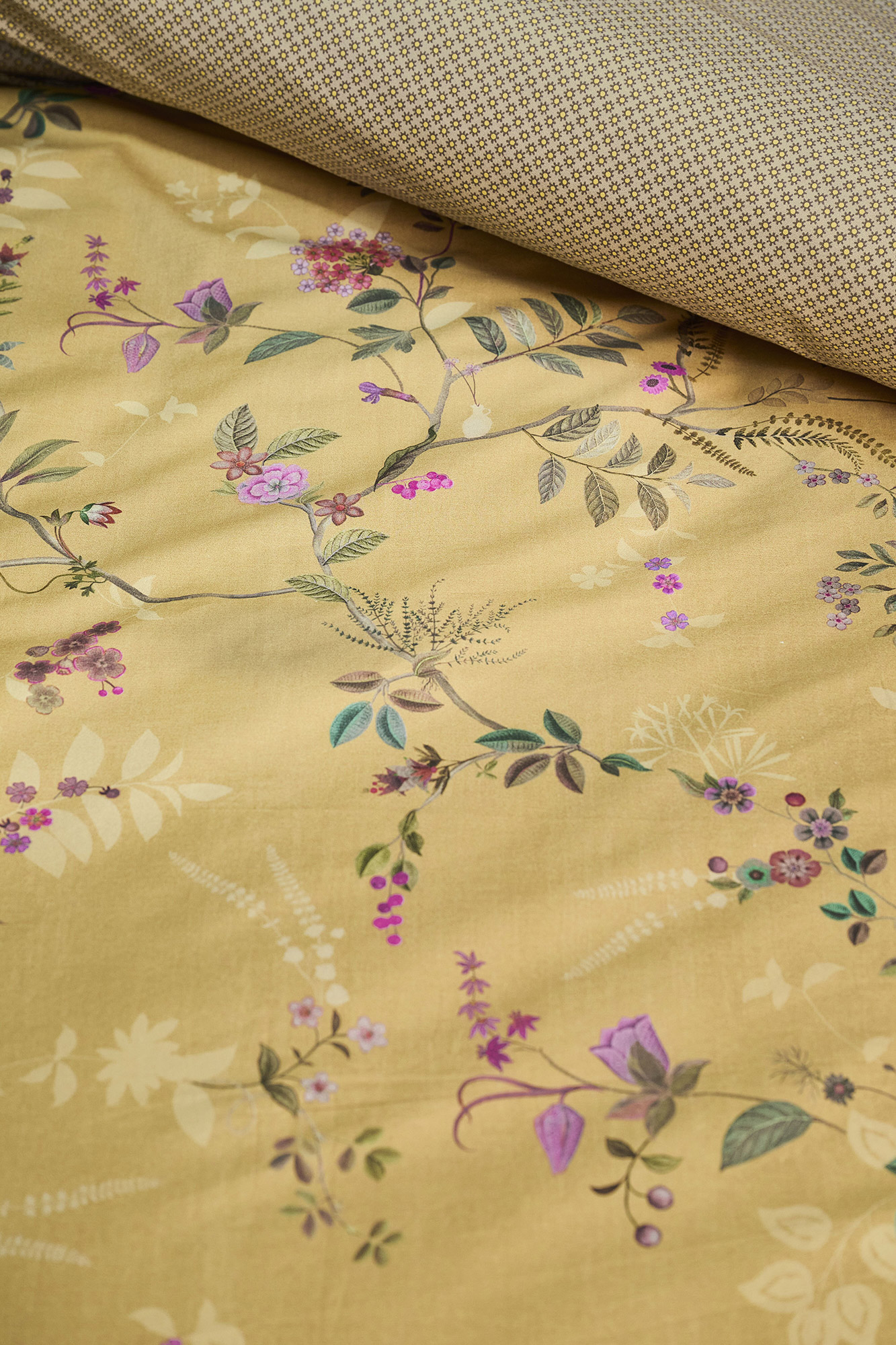 Pip Studio Perkalbettwäsche Bodhi Flower | Gelb
