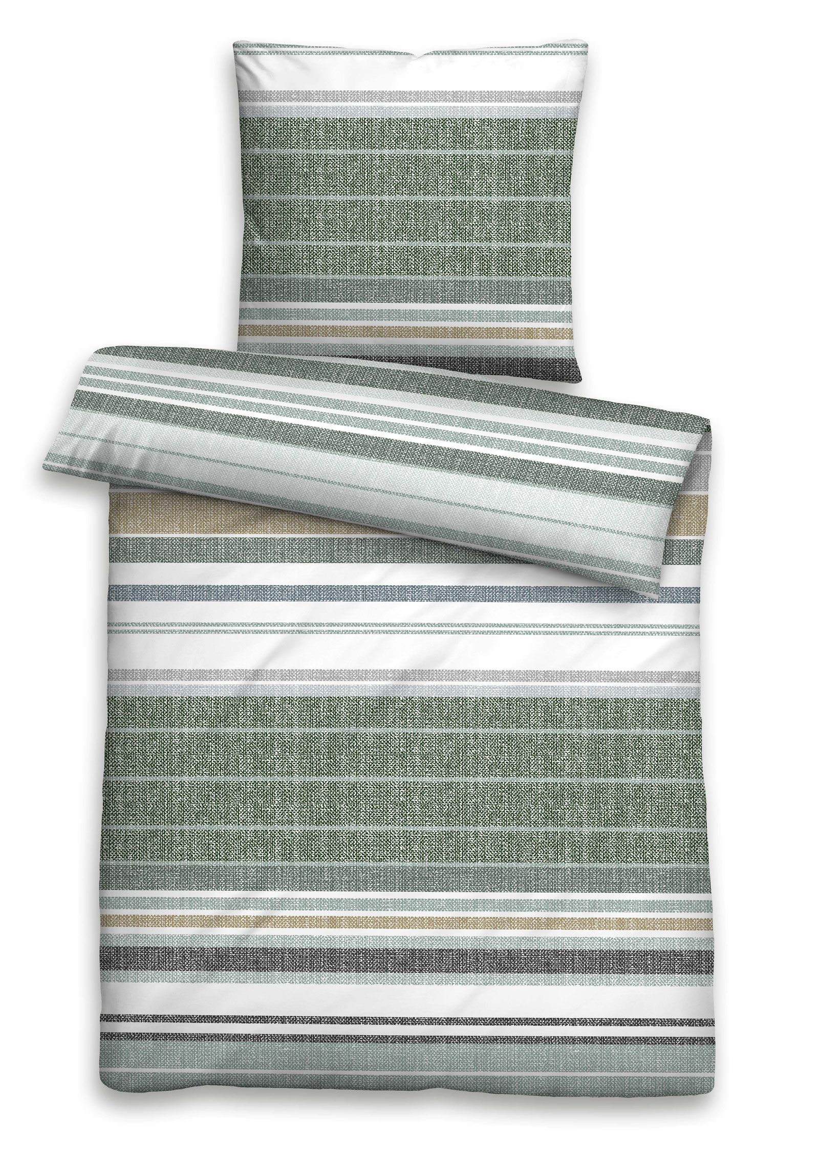 Biberna Satin-Bettwäsche 0617270 | 443 Salbei