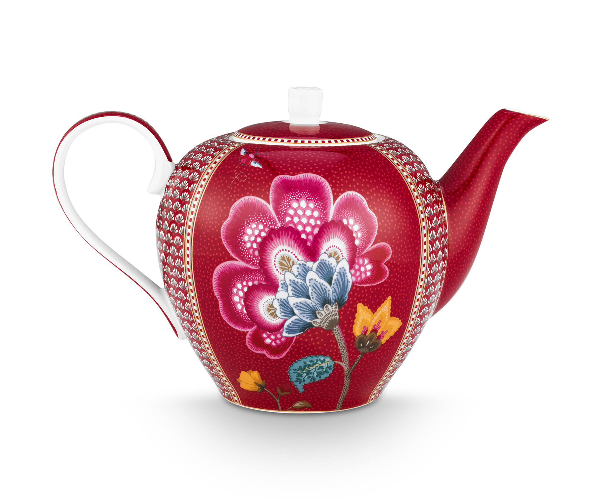 Pip Studio Teekanne gross Blooming Tales | Dark Red
