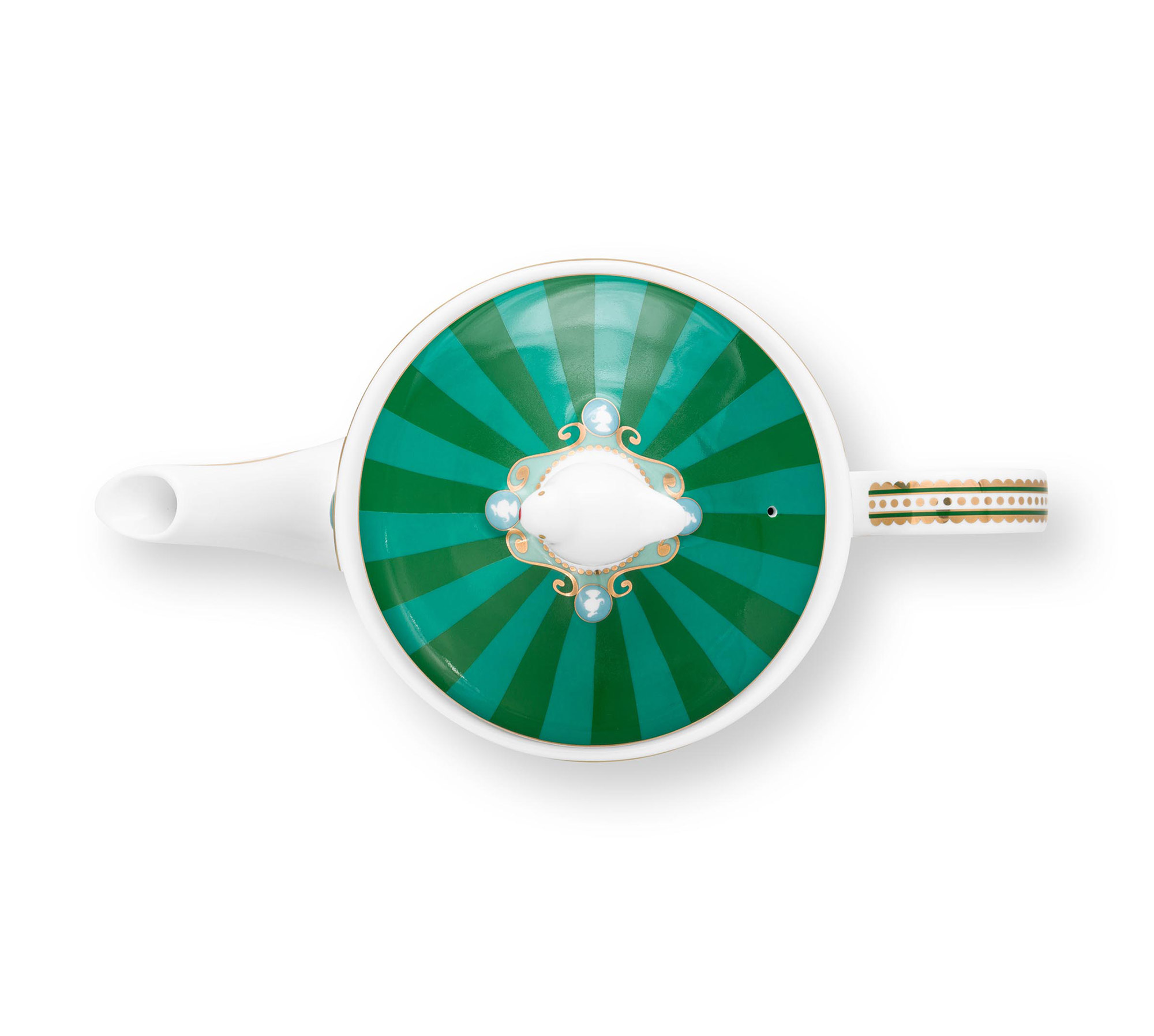 Pip Studio Teekanne gross Love Birds | Smaragdgrün