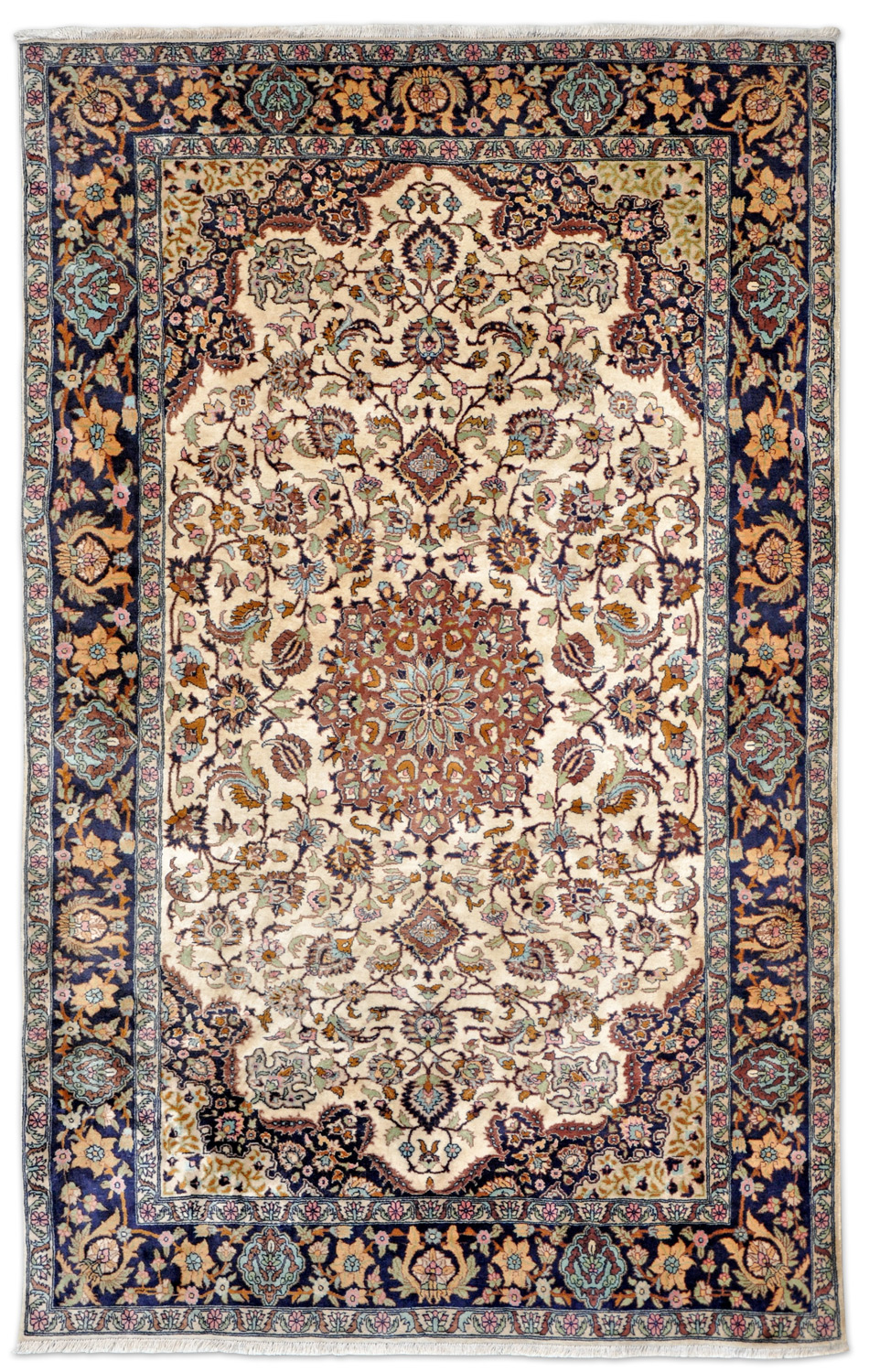 Isfahan Orientteppich Pakistan | Medaillon 140 x 224 cm