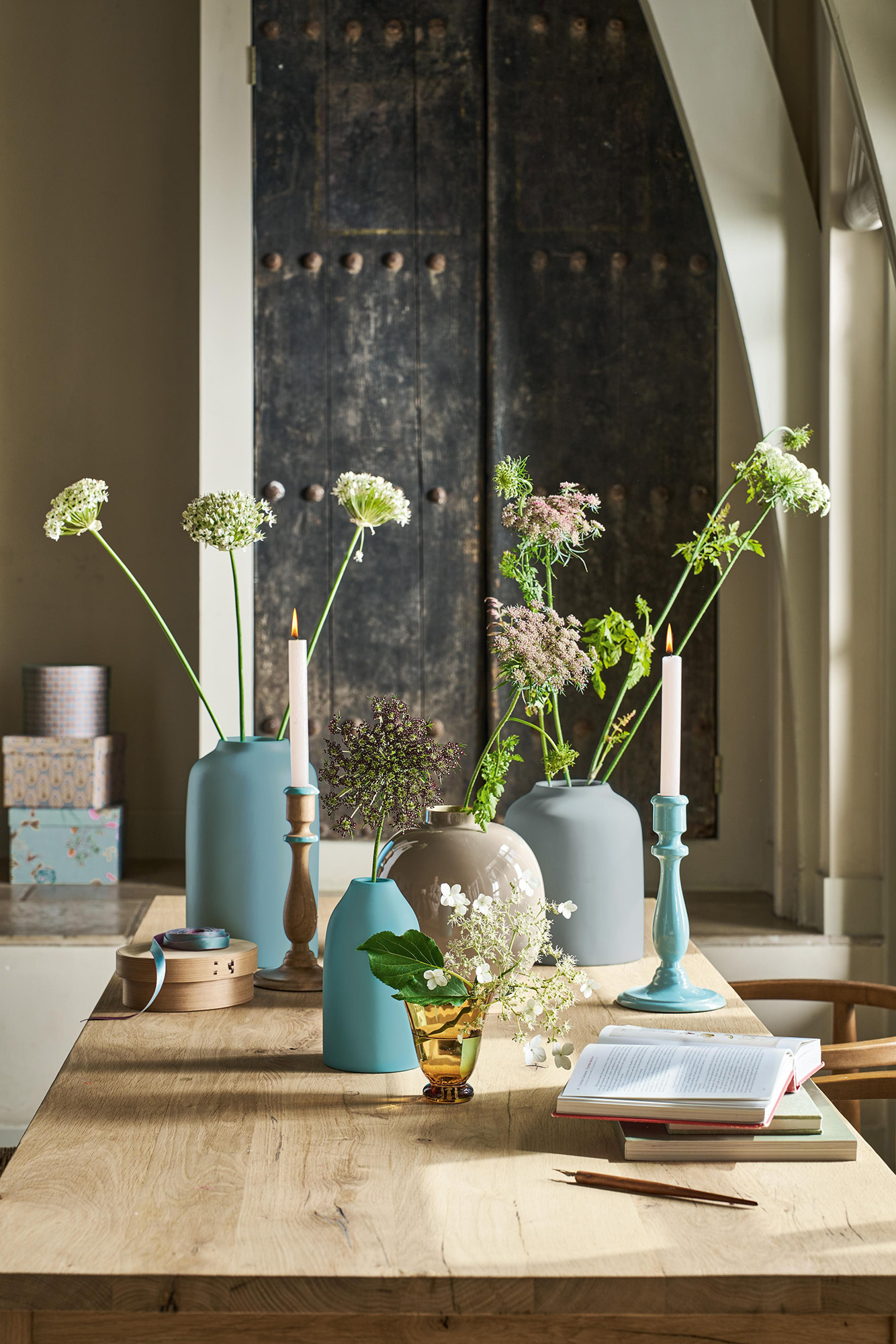 Pip Studio Porzellan Vase  | Matt Blue