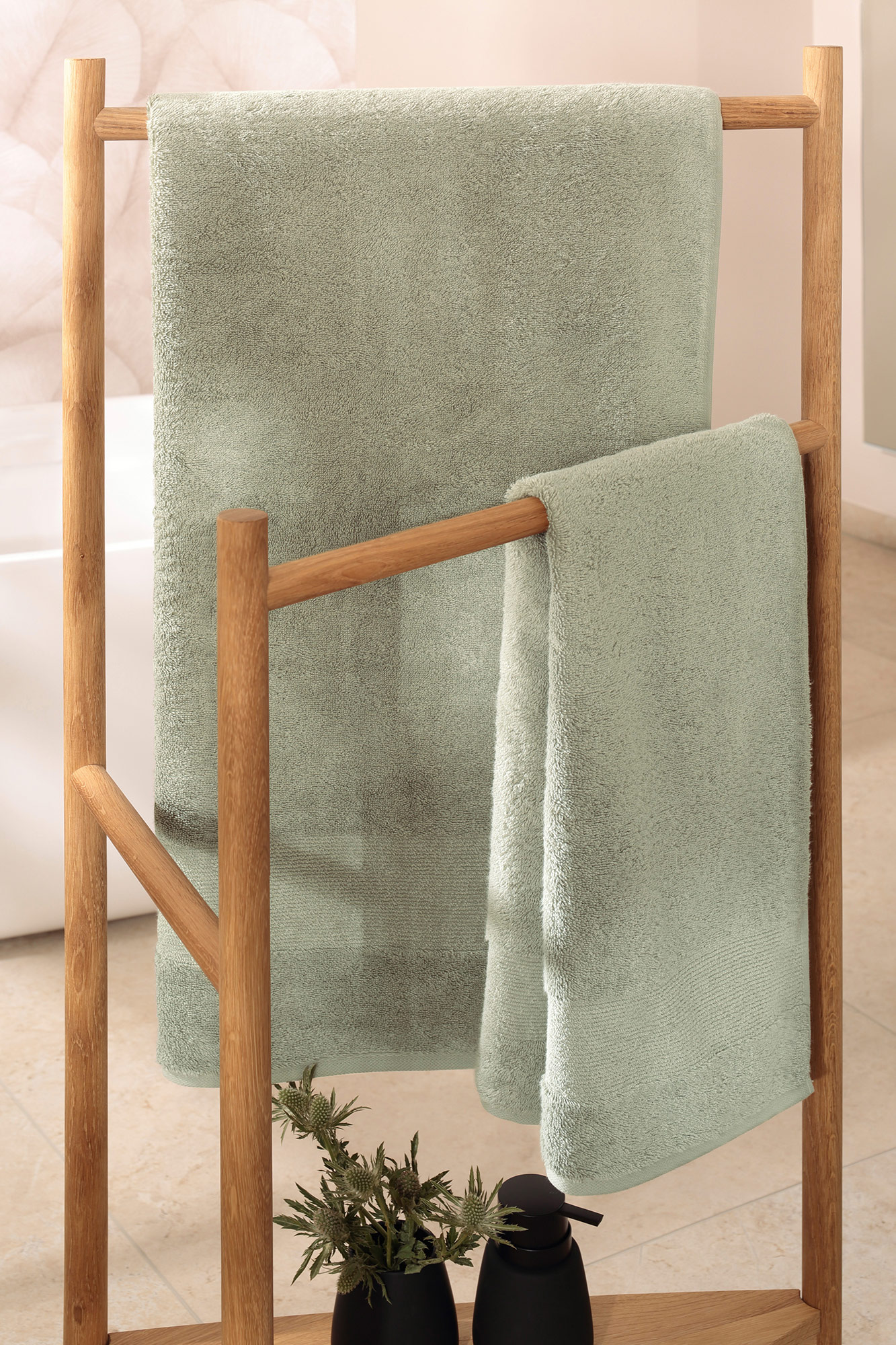 Cawö Handtuch The Luxury 5000 | 434 seegras