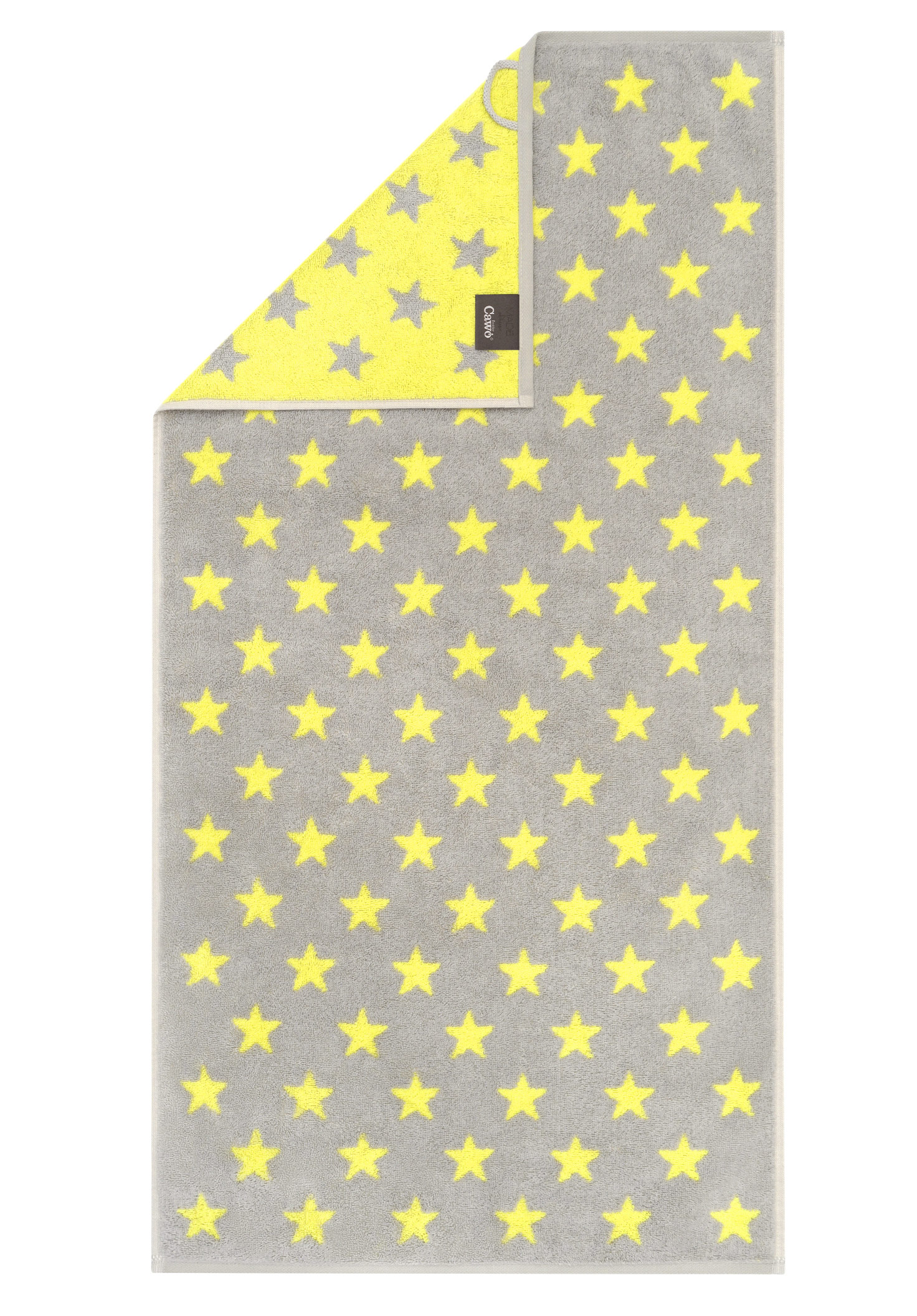 Cawö Handtuch New Stars | 75 platin/lime
