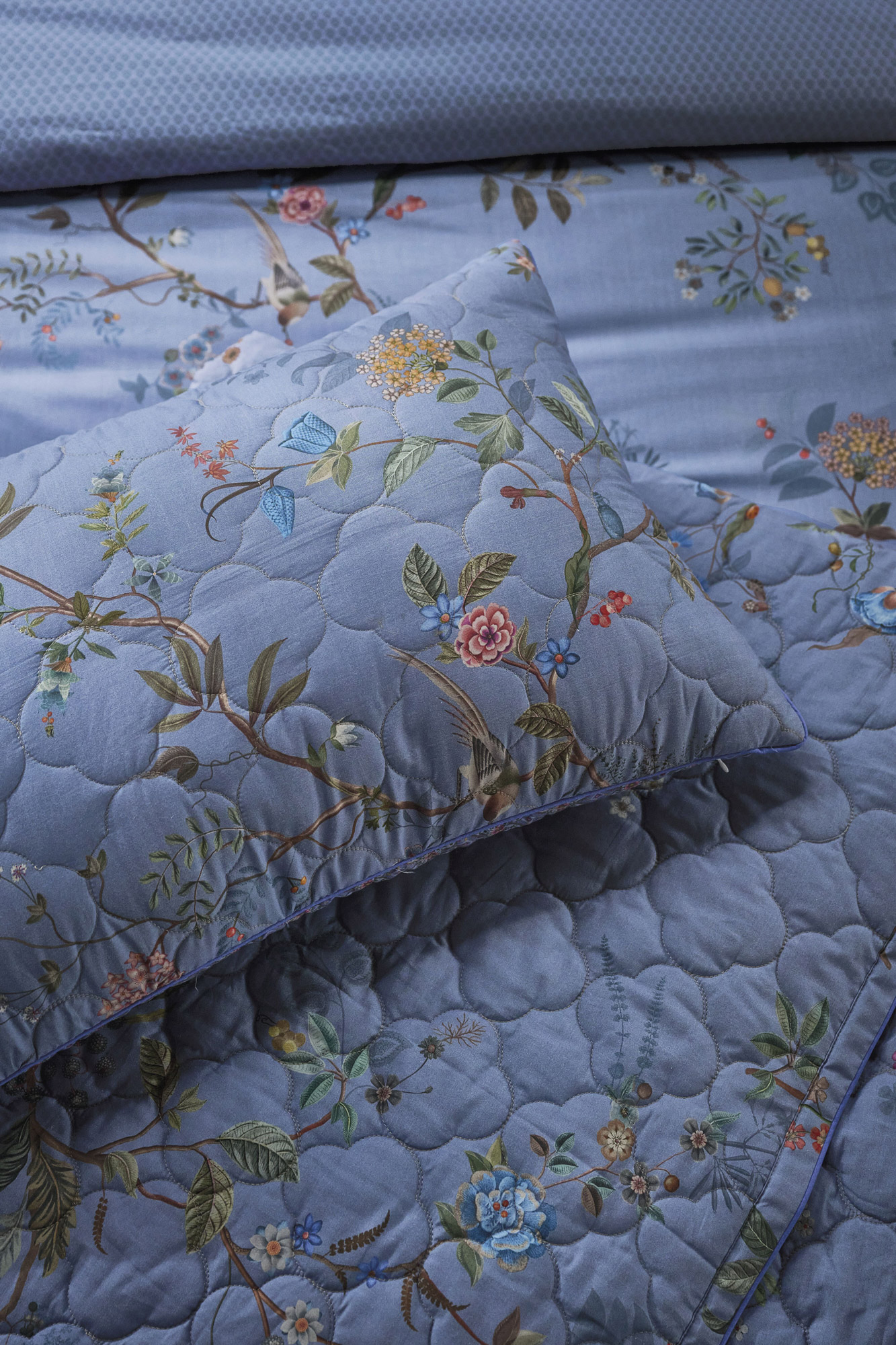 Pip Studio quilted Zierkissen Bustani | blau