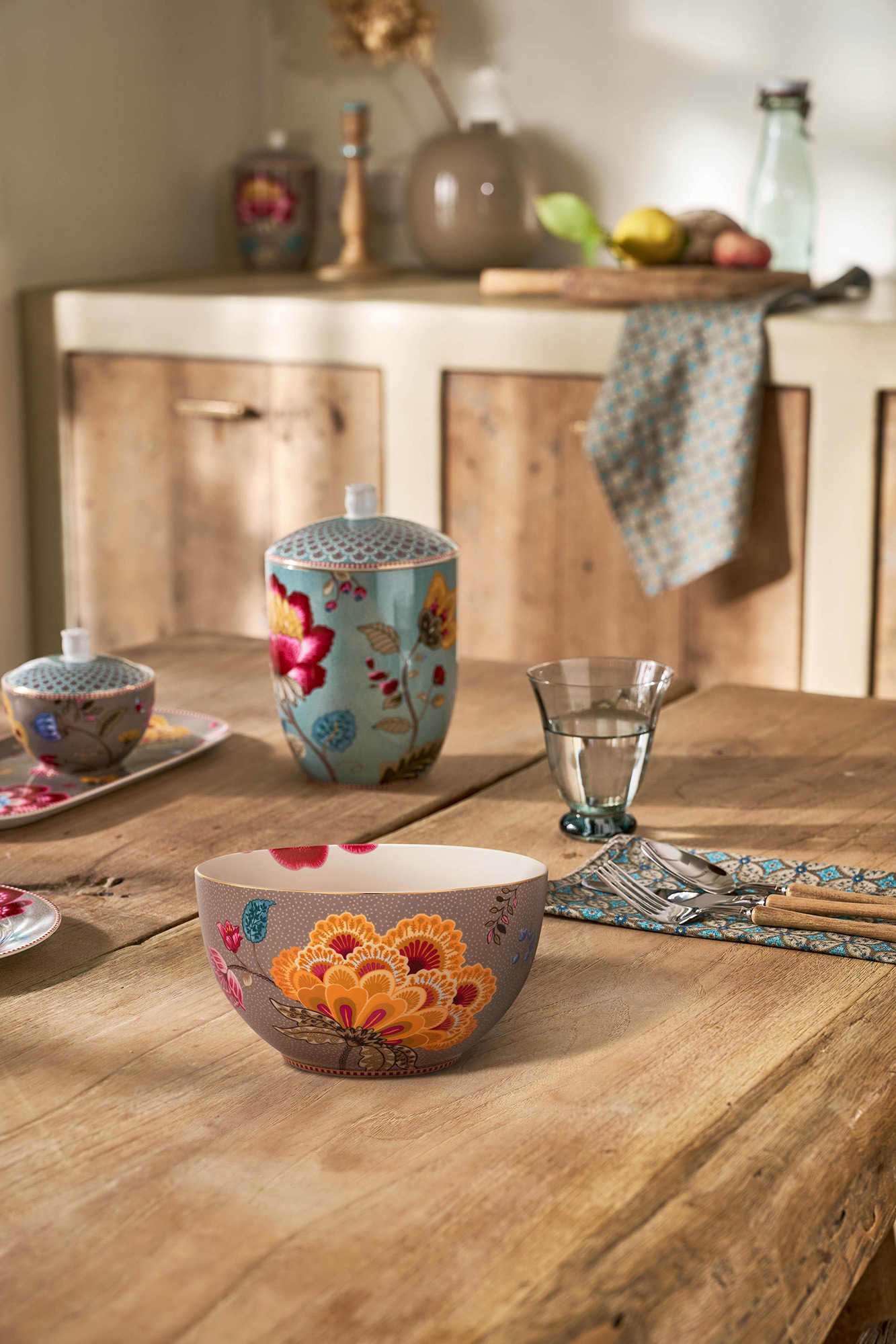 Pip Studio Schüssel Blooming Tales | Fantasy Khaki