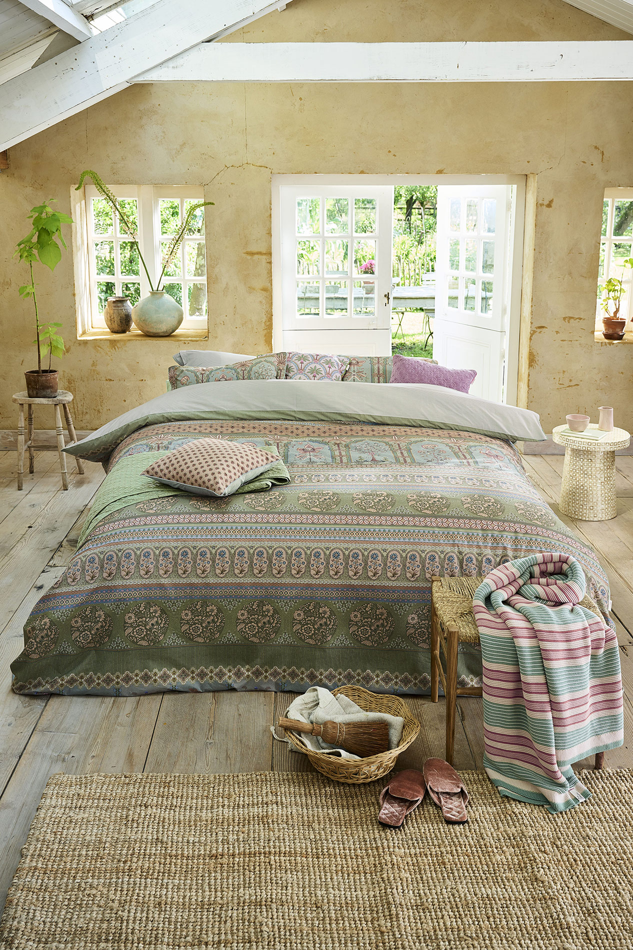 Pip Studio Perkalbettwäsche Bollywood Dreams | Grün