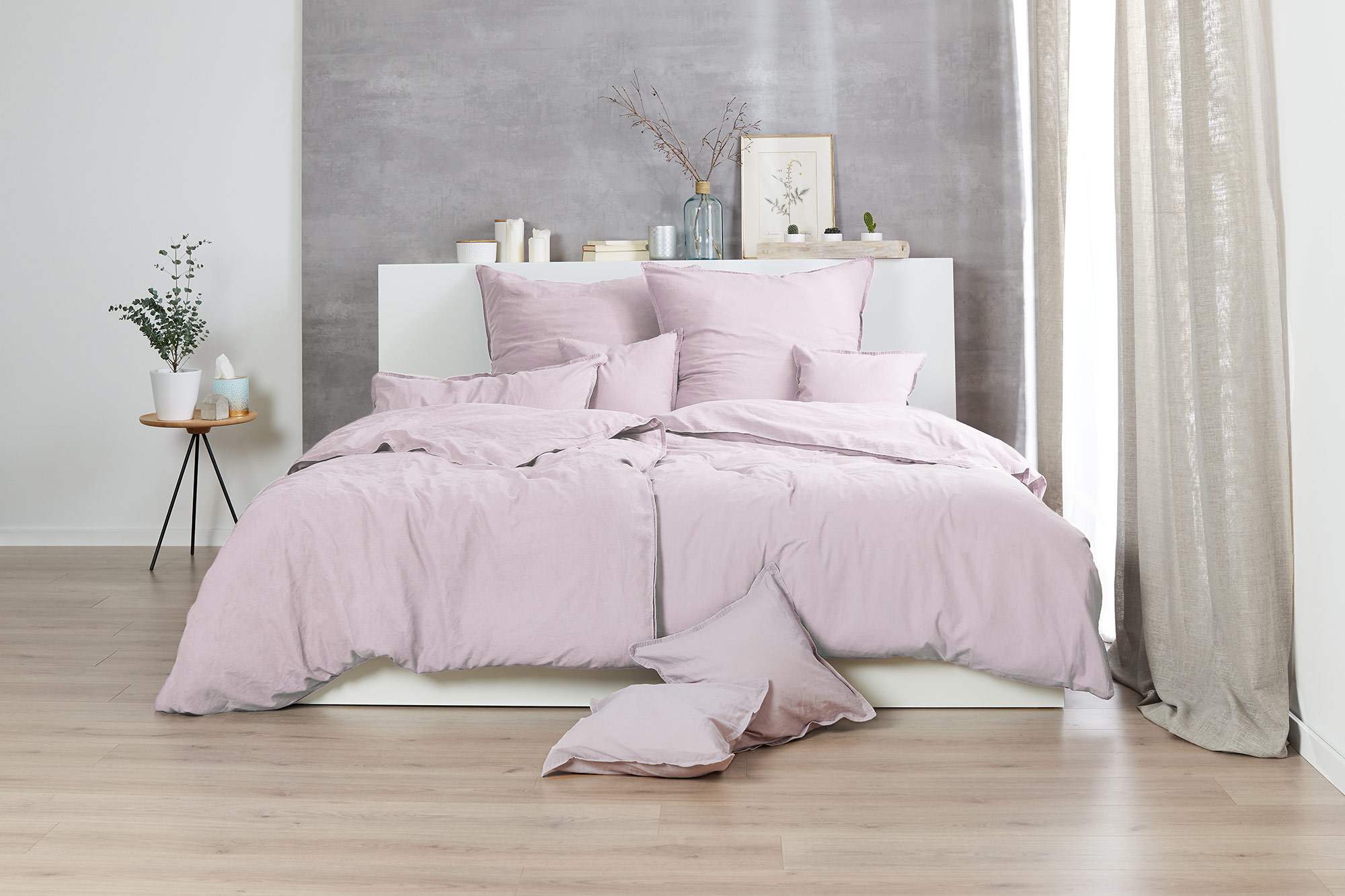 Thomas Renforce-Bettwäsche Stonewashed  | 450 blass-rosé