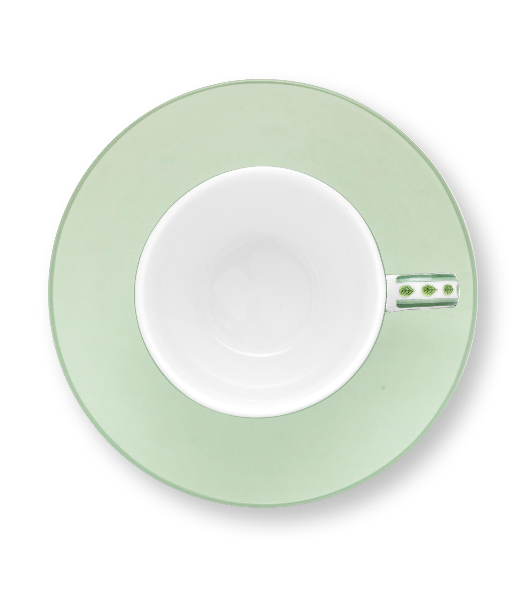 Pip Studio Espresso Tasse & Untertasse Lily&Lotus | hellgrün