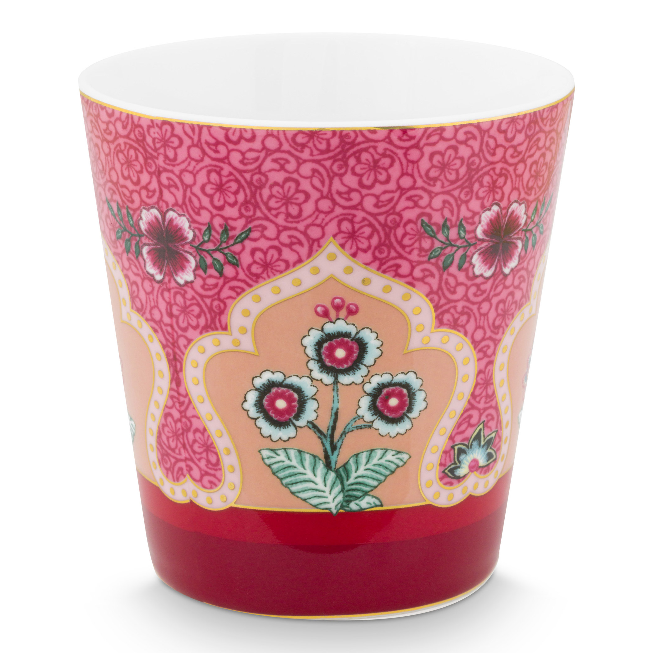 Pip Studio Geschenkset Becher Flower Festival | Dunkelpink