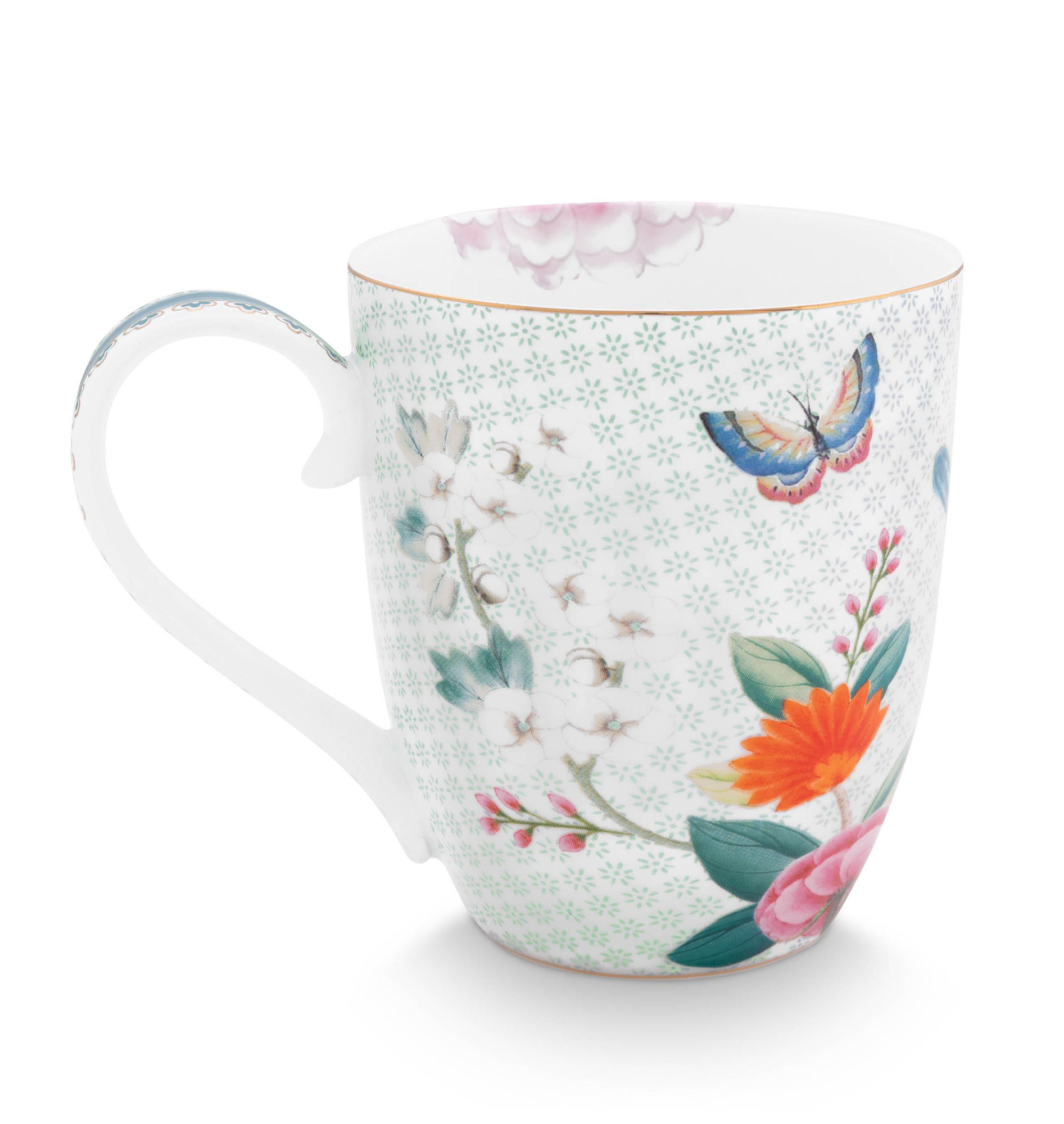 Pip Studio Tasse gross Blushing Birds |  weiss
