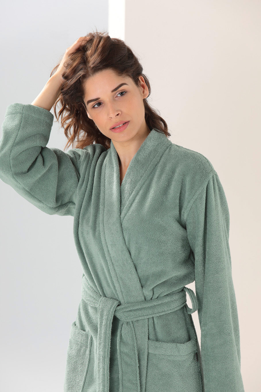 Cawö Damen Kimono-Bademantel  826 | 47 fjord