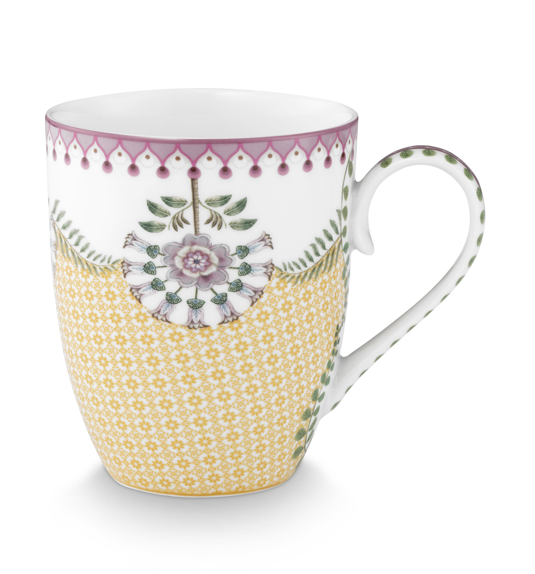 Pip Studio 3 Tassen gross Lily & Lotus | Yellow
