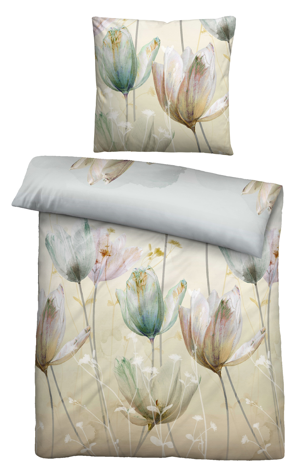 Biberna Satin-Bettwäsche 0614508 | 569 Perlmutt