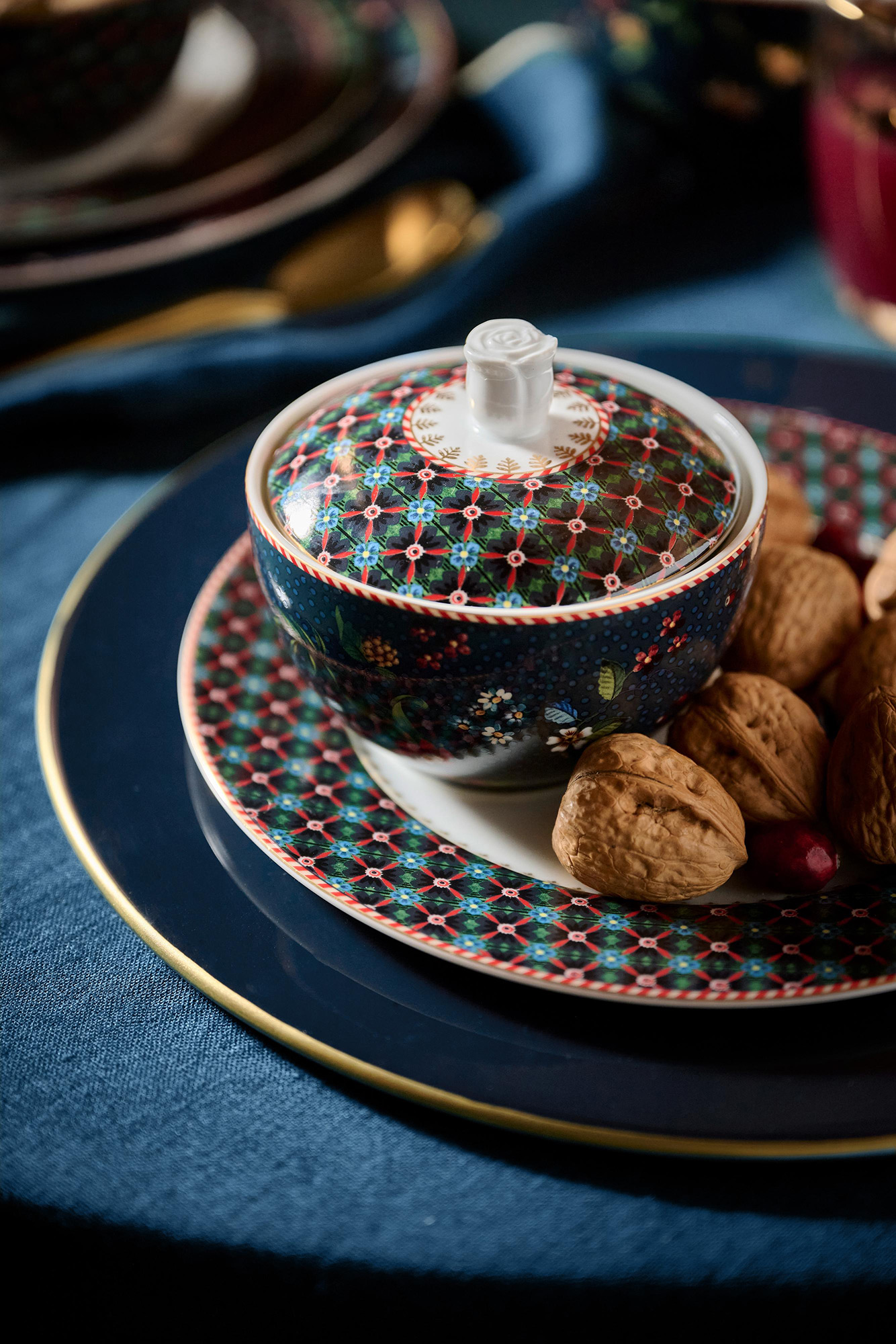 Pip Studio Frühstücksteller Berry Blues | grün