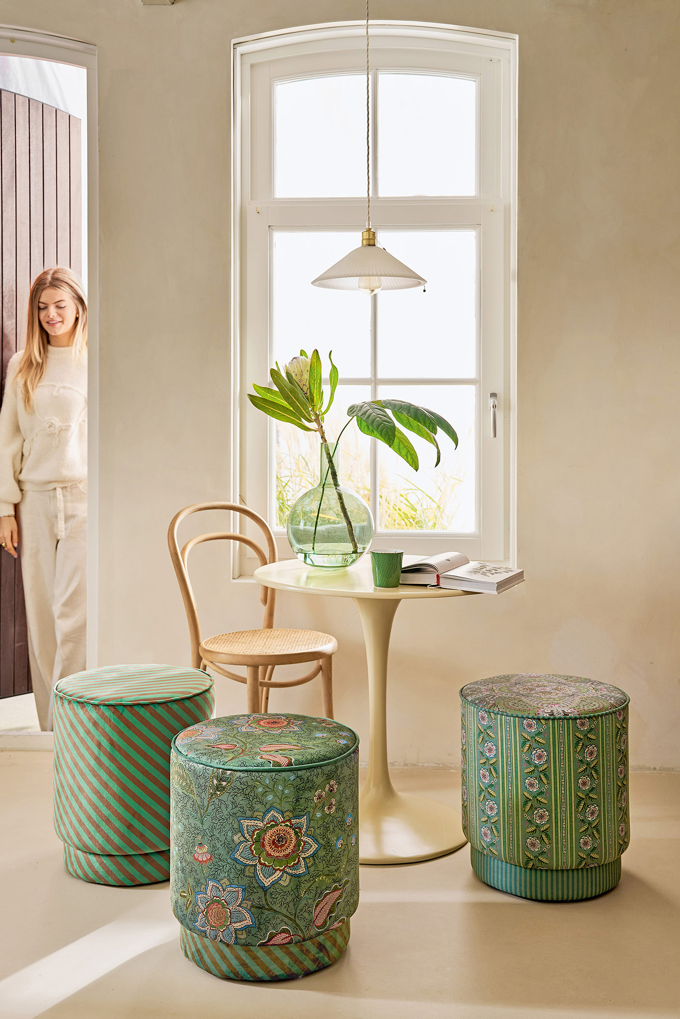 Pip Studio Pouf Sitzpouf Rosa Rani | grün