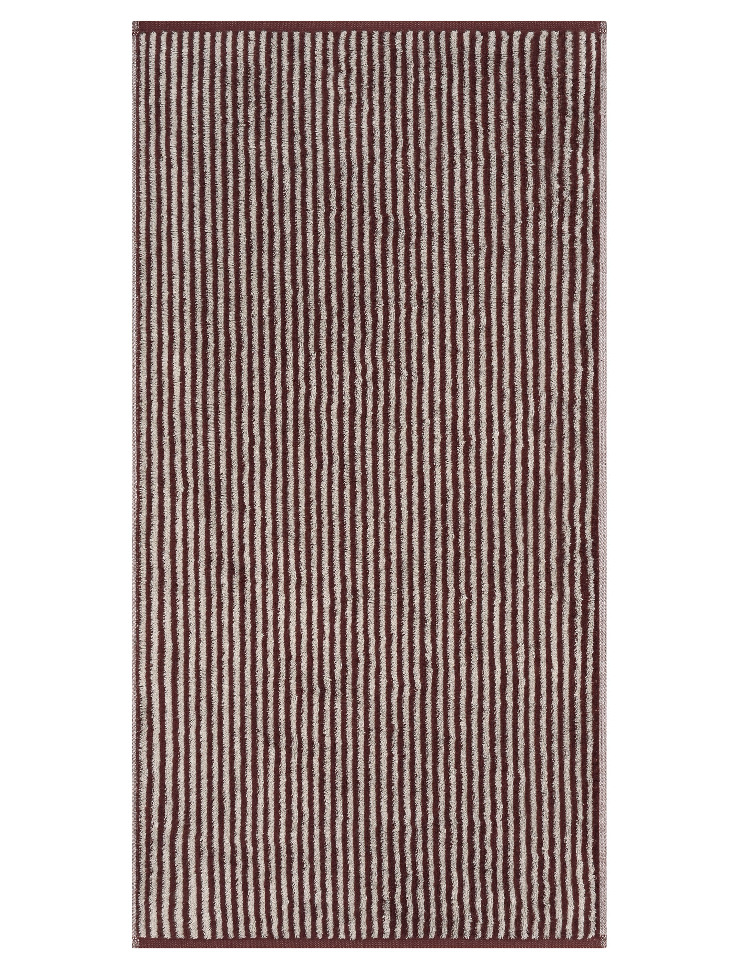 Cawö Handtuch Luxury Home Two-Tone Stripe 480 | 23 bordeaux