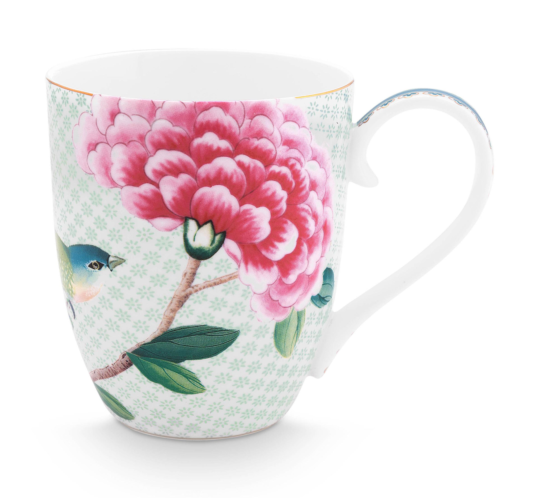 Pip Studio Tasse gross Blushing Birds |  weiss