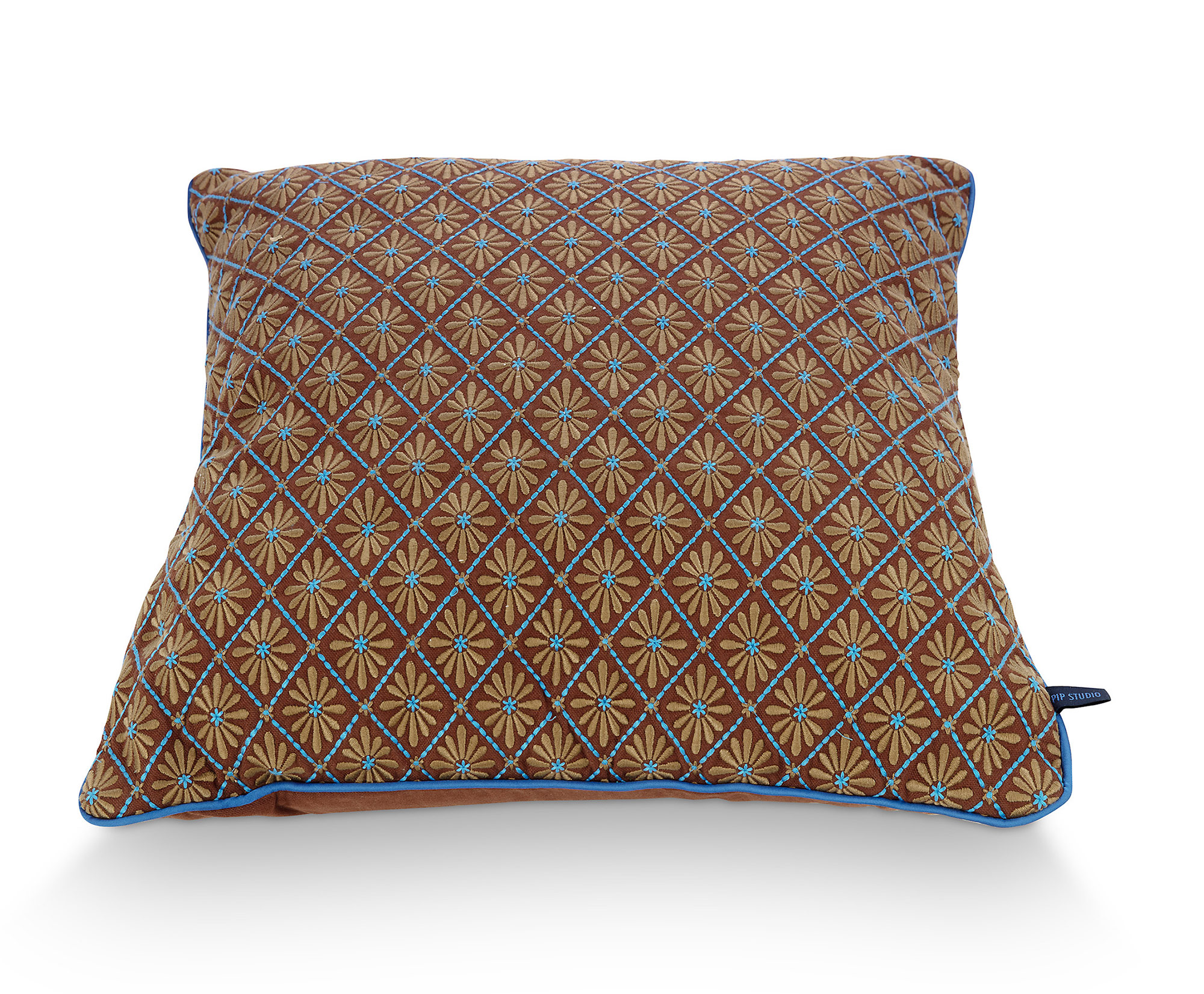 Pip Studio Zierkissen Giyani Embroidery | blau
