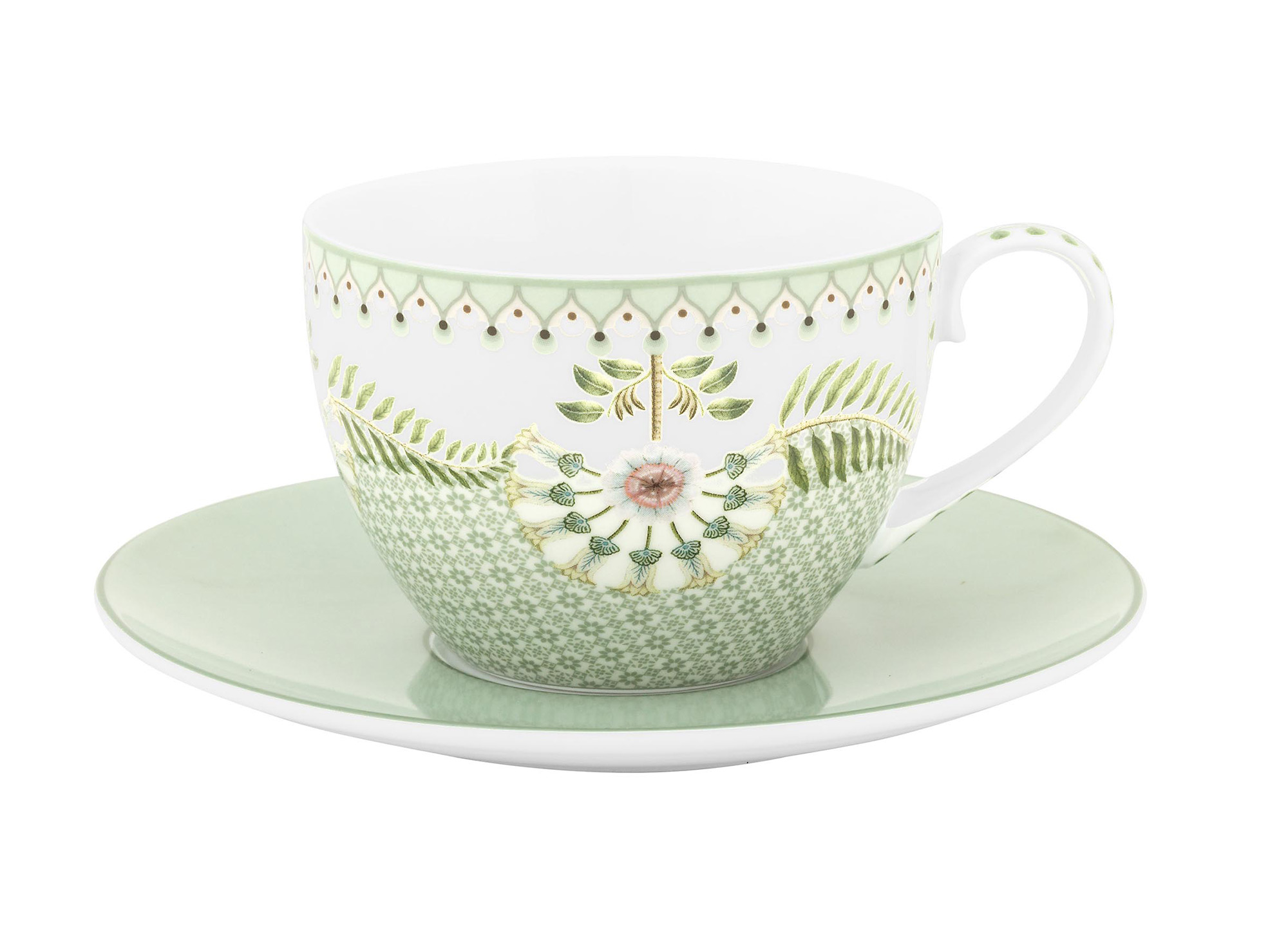 Pip Studio Tasse & Untertasse  Lily&Lotus | hellgrün