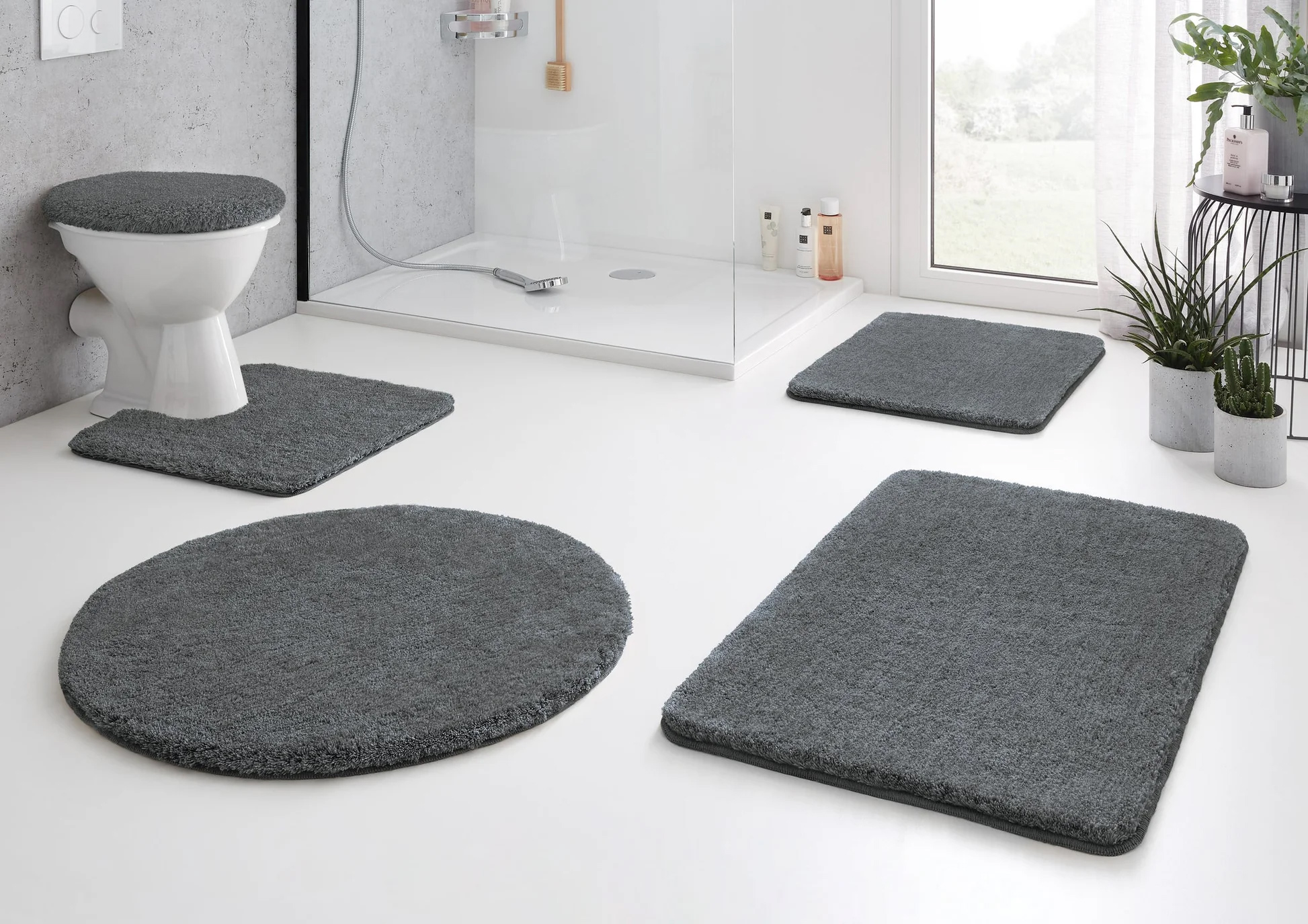 Kleine Wolke Badteppich Relax | Anthrazit
