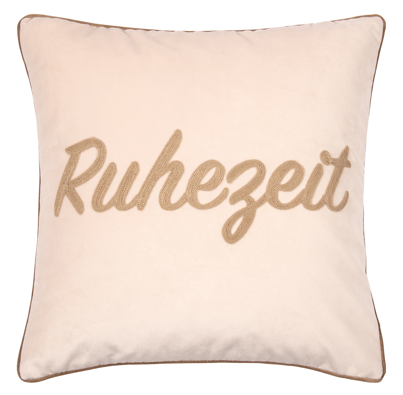 Pad Kissenhülle Letters RUHEZEIT | taupe-sand