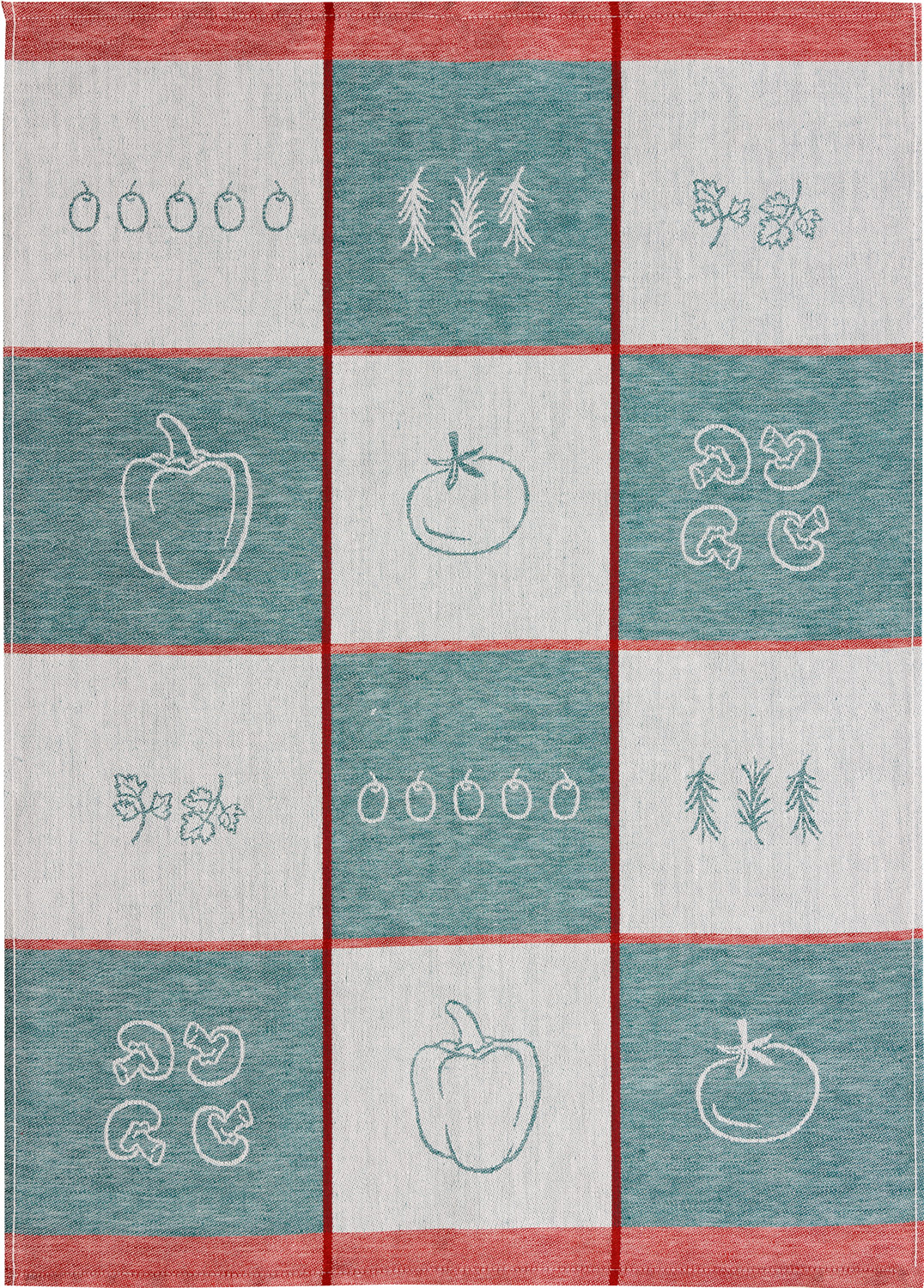 Kracht HL Küchentuch gewebt GEMÜSEKARO | 16 Grün