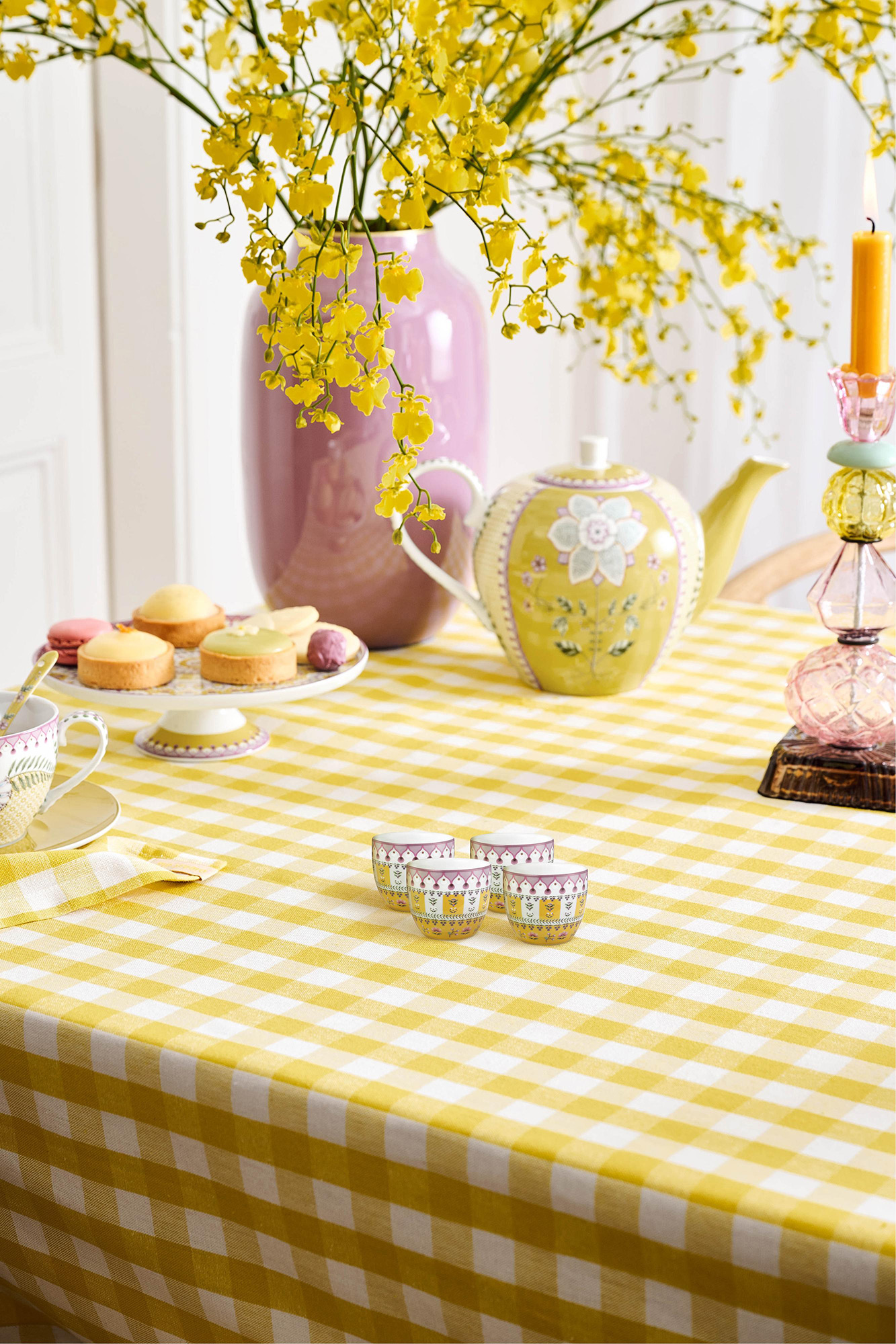 Pip Studio 4er Set Eierbecher Lily & Lotus | Yellow