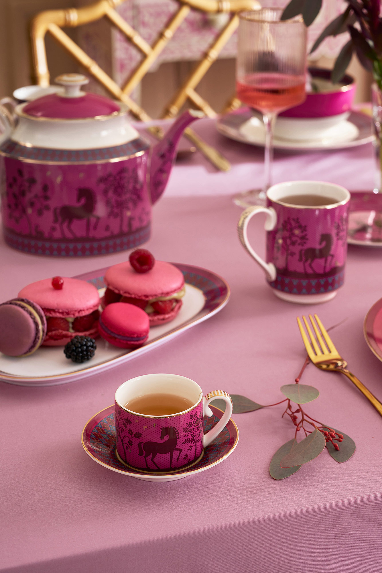 Pip Studio 2er Set Espressotassen Deerest Darling | Pink