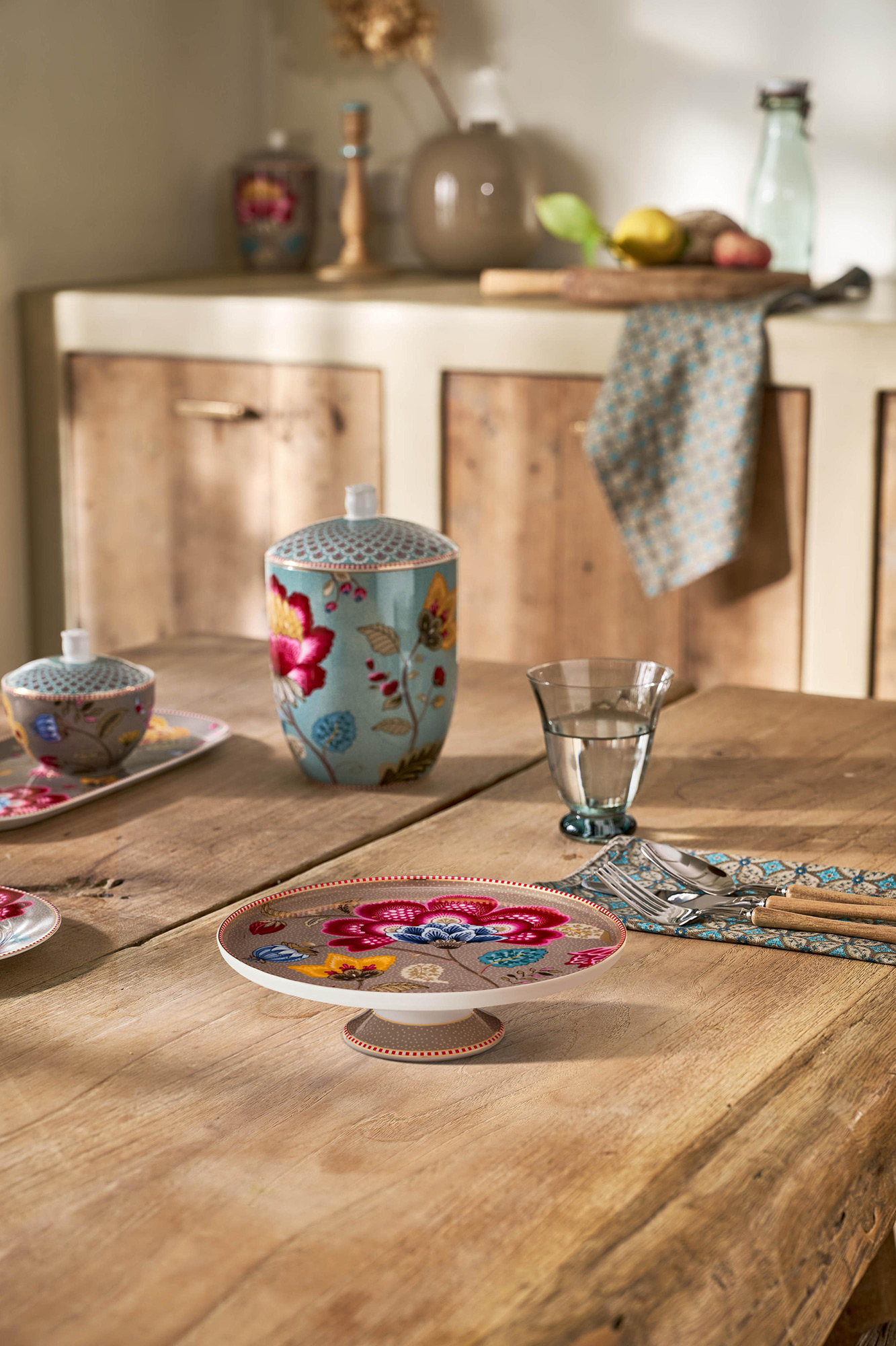 Pip Studio Mini-Kuchenteller Blooming Tales | Fantasy Khaki