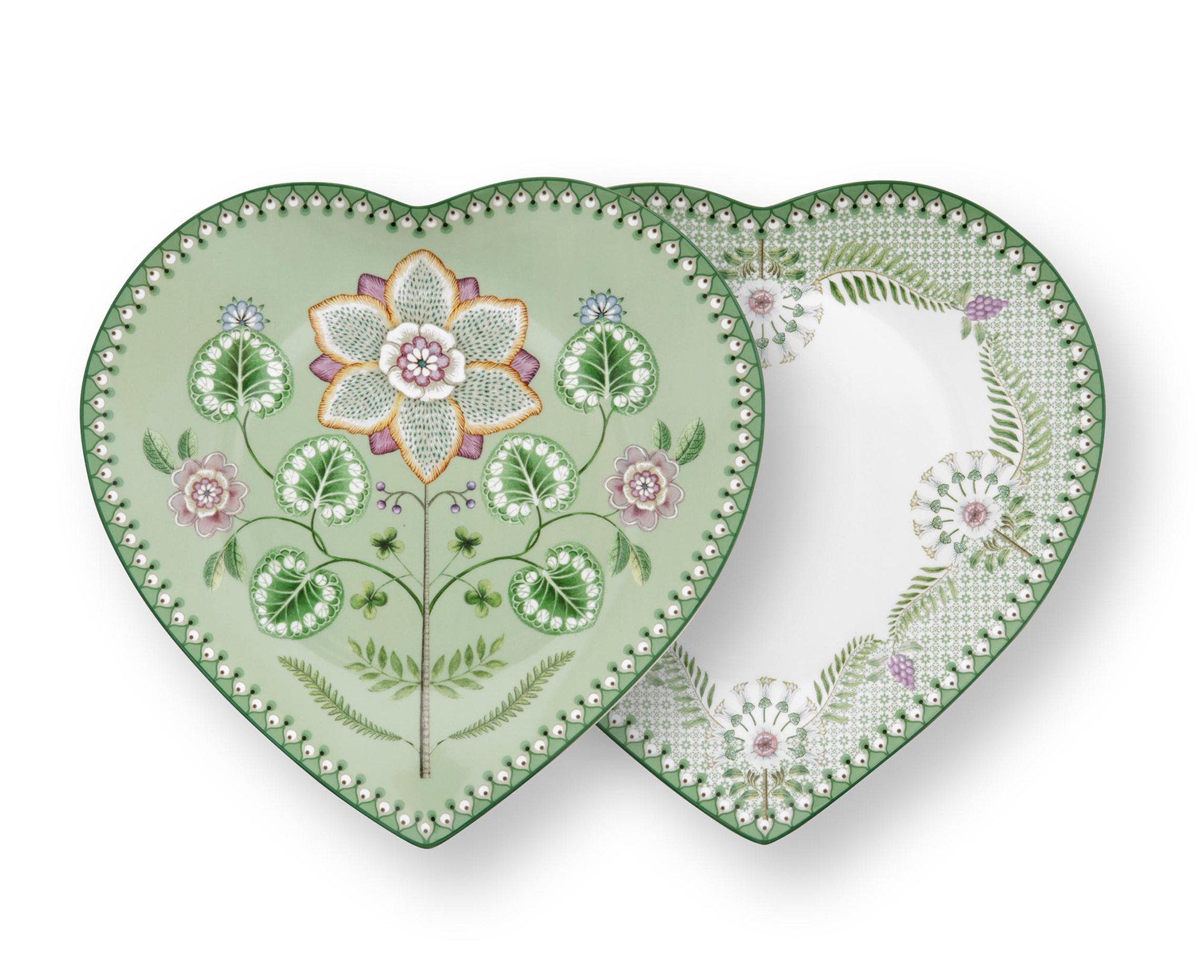 Pip Studio 2er Set ferzförmige Teller Lily & Lotus | Light G