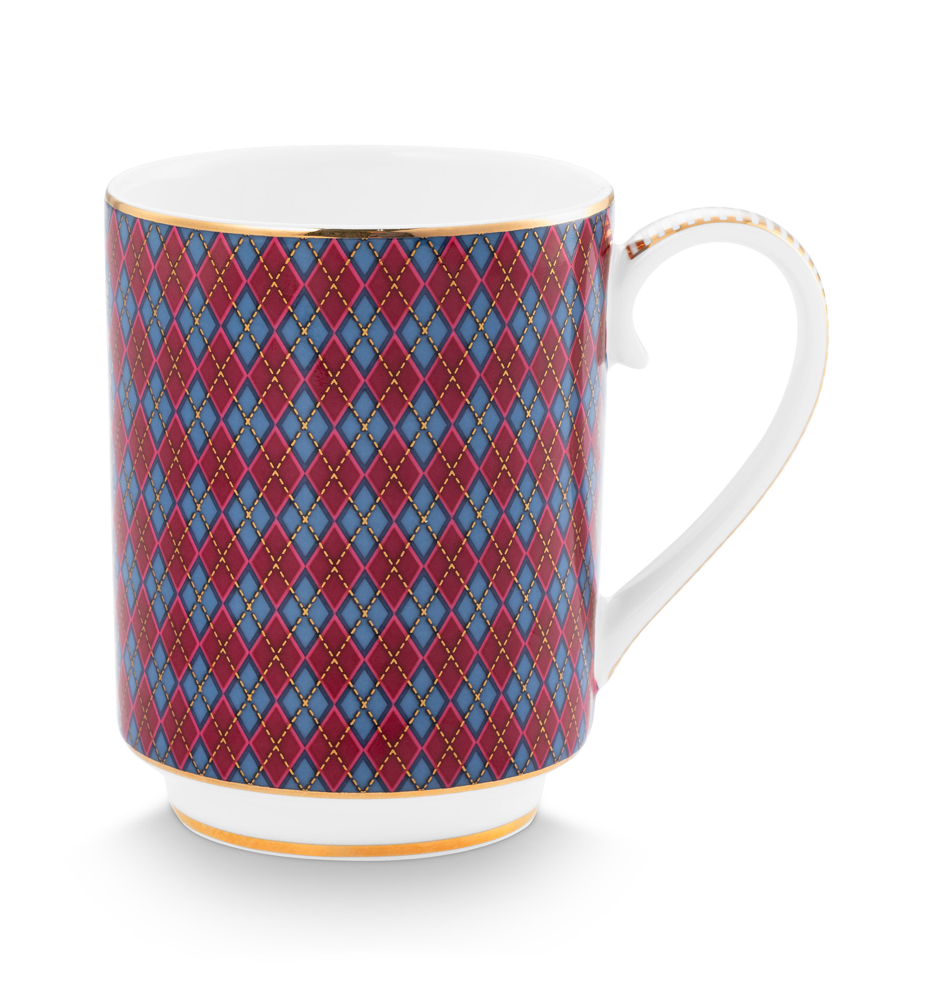 Pip Studio Becher gross Deerest Darling | Pink-Blue