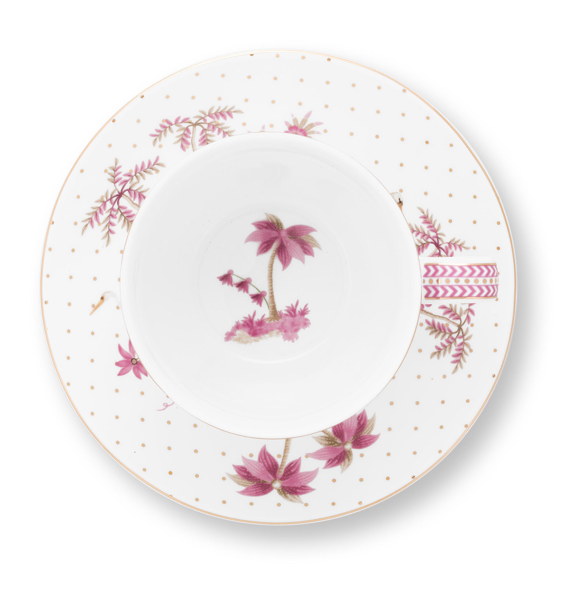 Pip Studio Tasse & Untertasse Jolie | gold pink