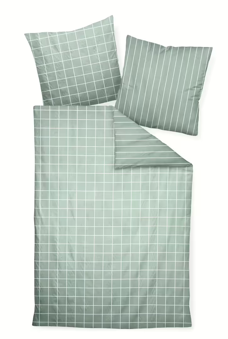 Janine Satin Bettwäsche modernclassic | 46 salbeigrün
