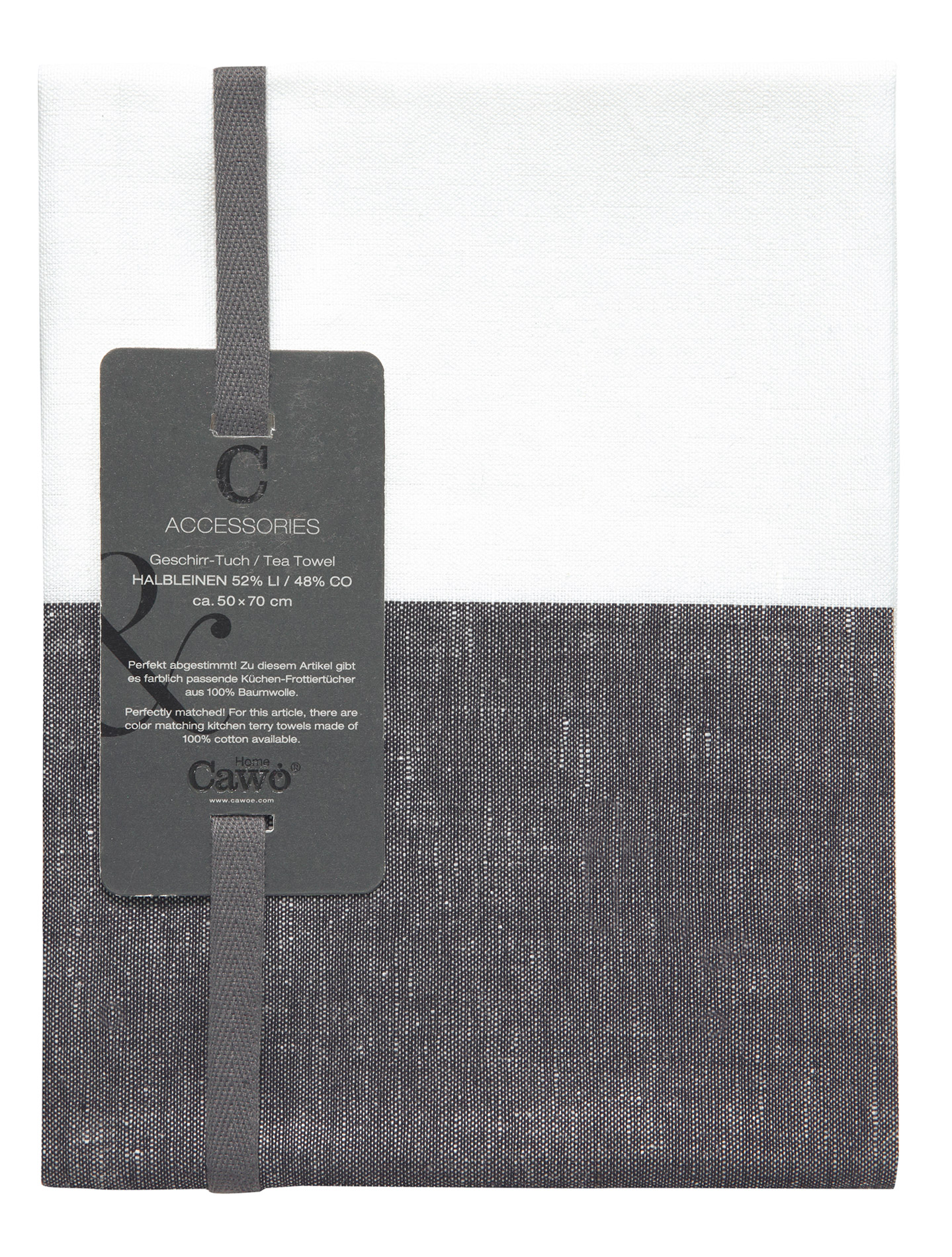 Cawö Geschirrtuch Duo Cuisine 535 | 96 schwarz/weiß