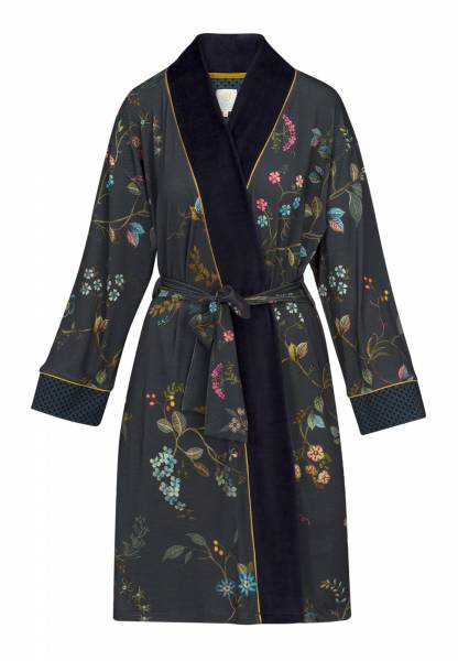 Pip Studio Kimono Nisha Kawai Flower | dunkelblau