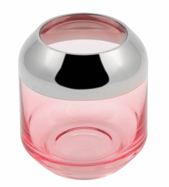 Fink Teelichthalter, Vase SMILLA | rosa