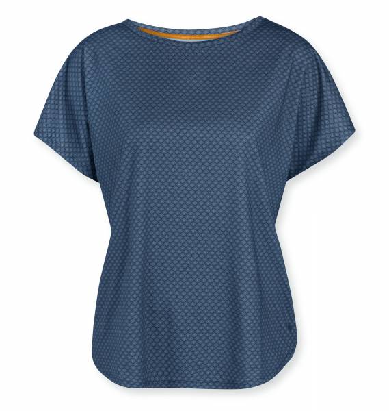 Pip Studio Tatum Sport-Shirt ärmellos Lace Flower | blau